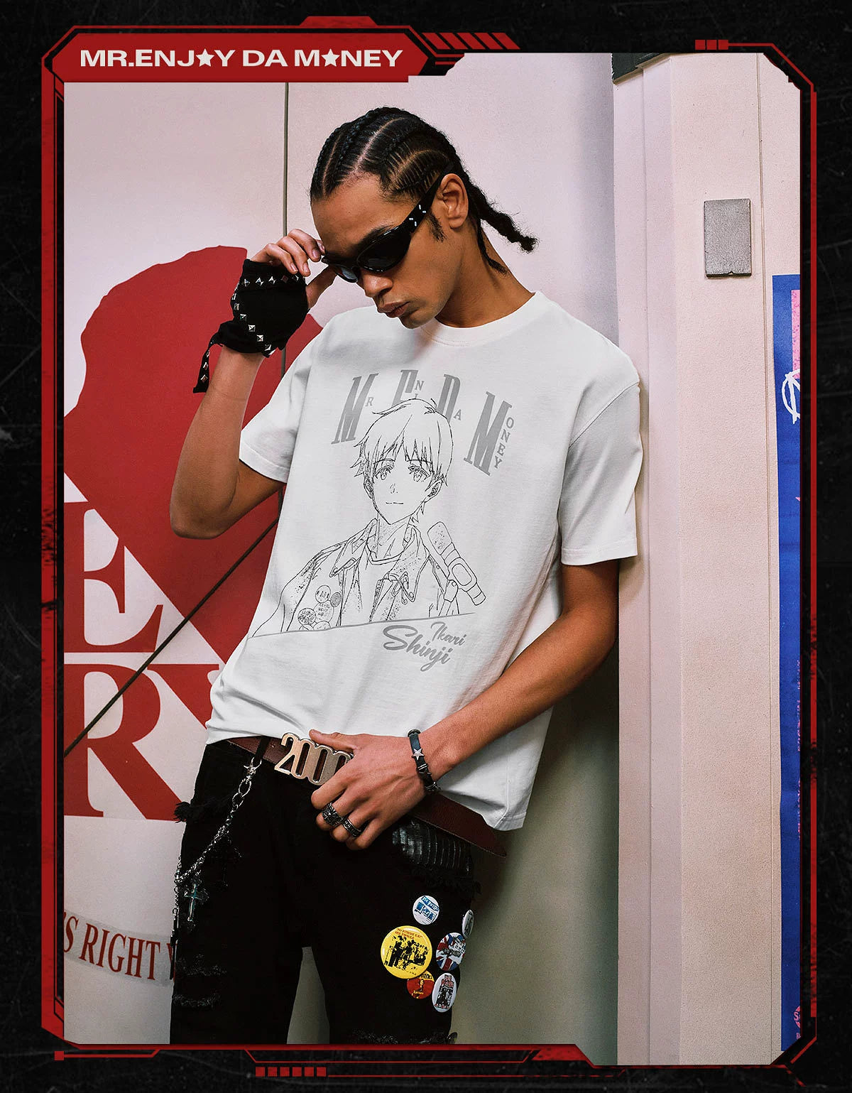MEDM Character Bust Sketch Style Casual Versatile Tee