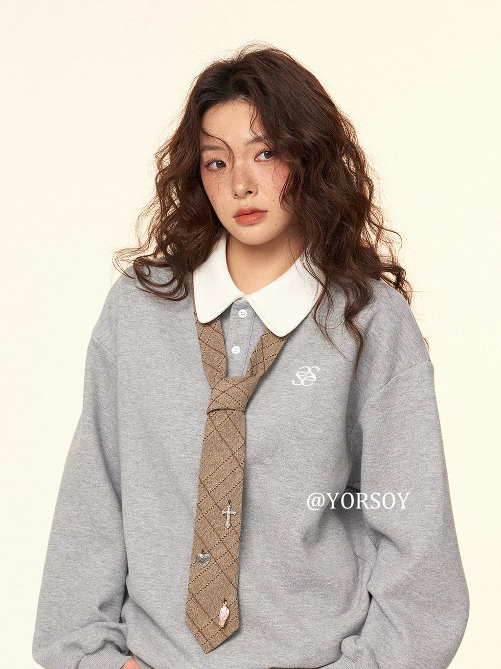 YORSOY Vintage College Style Y2K Tie
