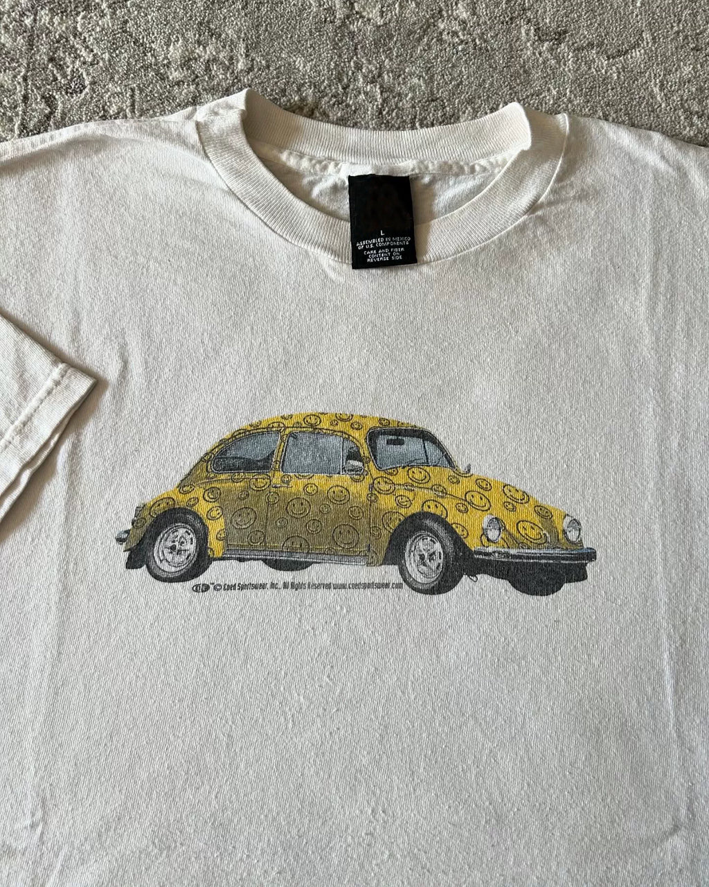 Wang Youbing Fun Smiley Round Neck Casual Tee