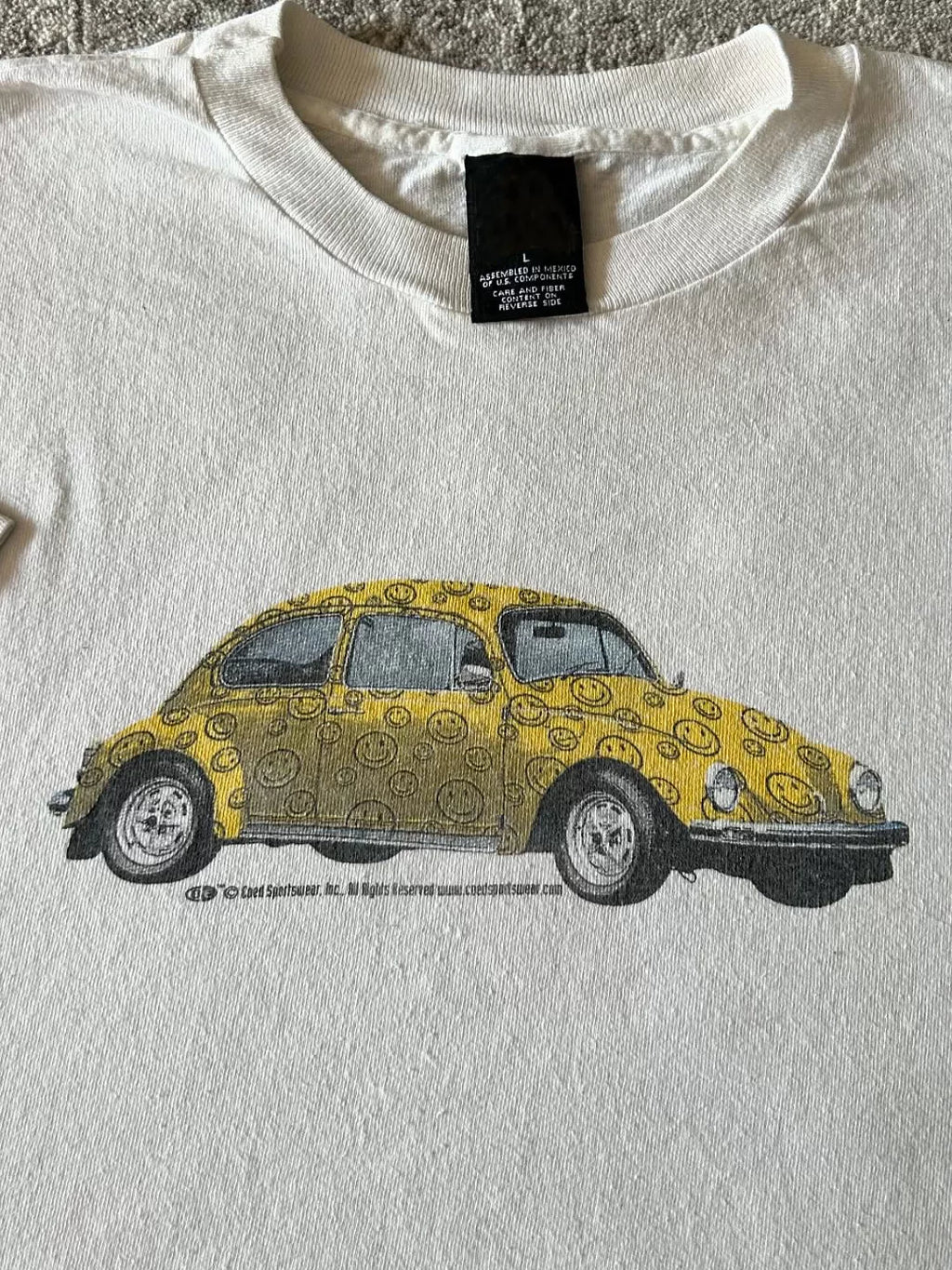 Wang Youbing Fun Smiley Round Neck Casual Tee
