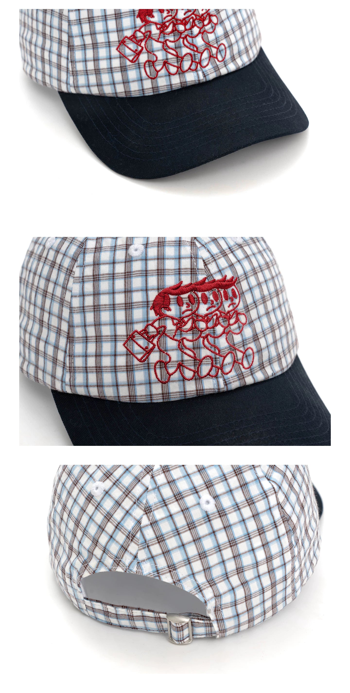 BENT IDEA Plaid Baseball Cap