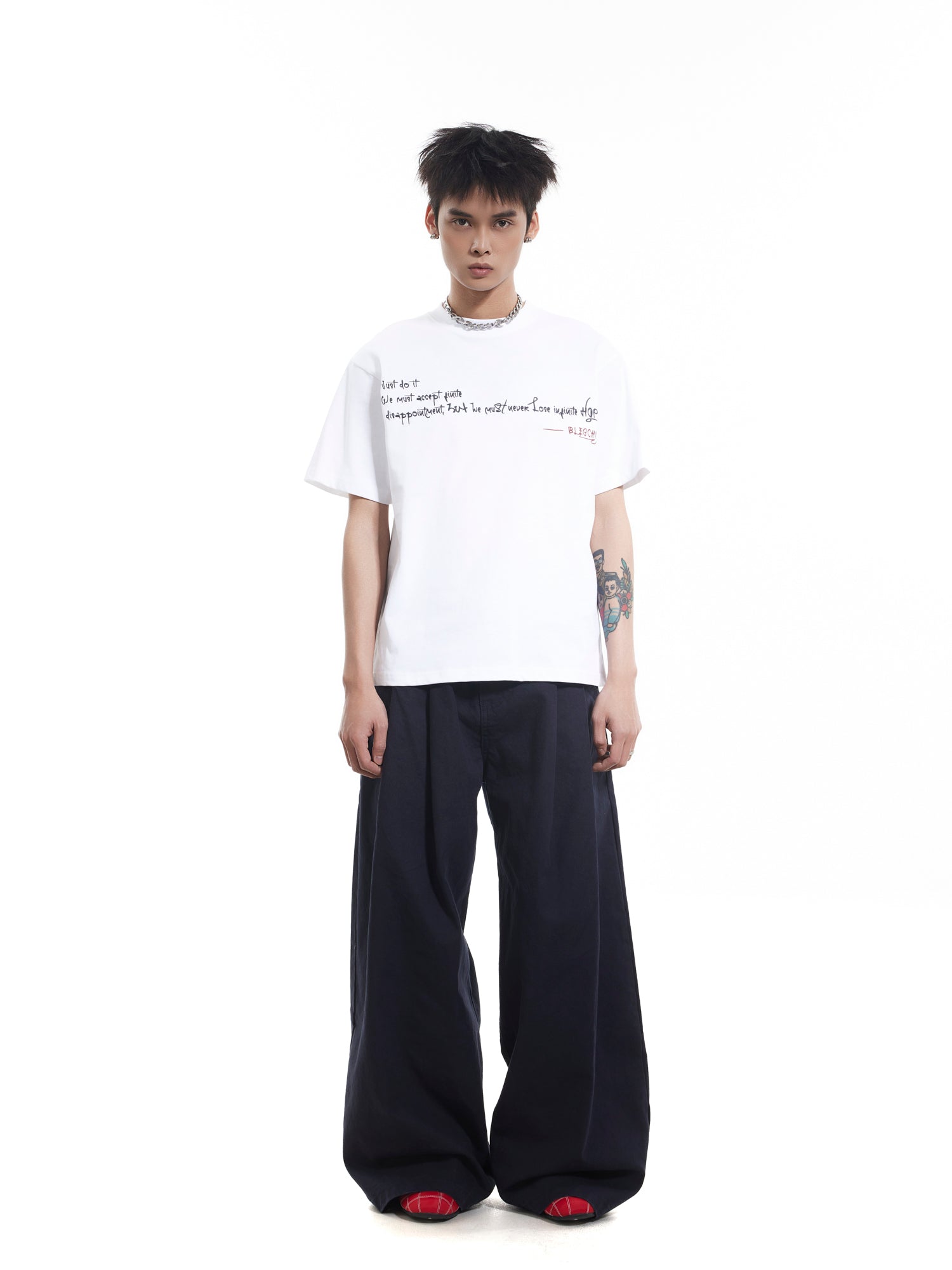 BTSG boxy front shoulder short-sleeved Tee