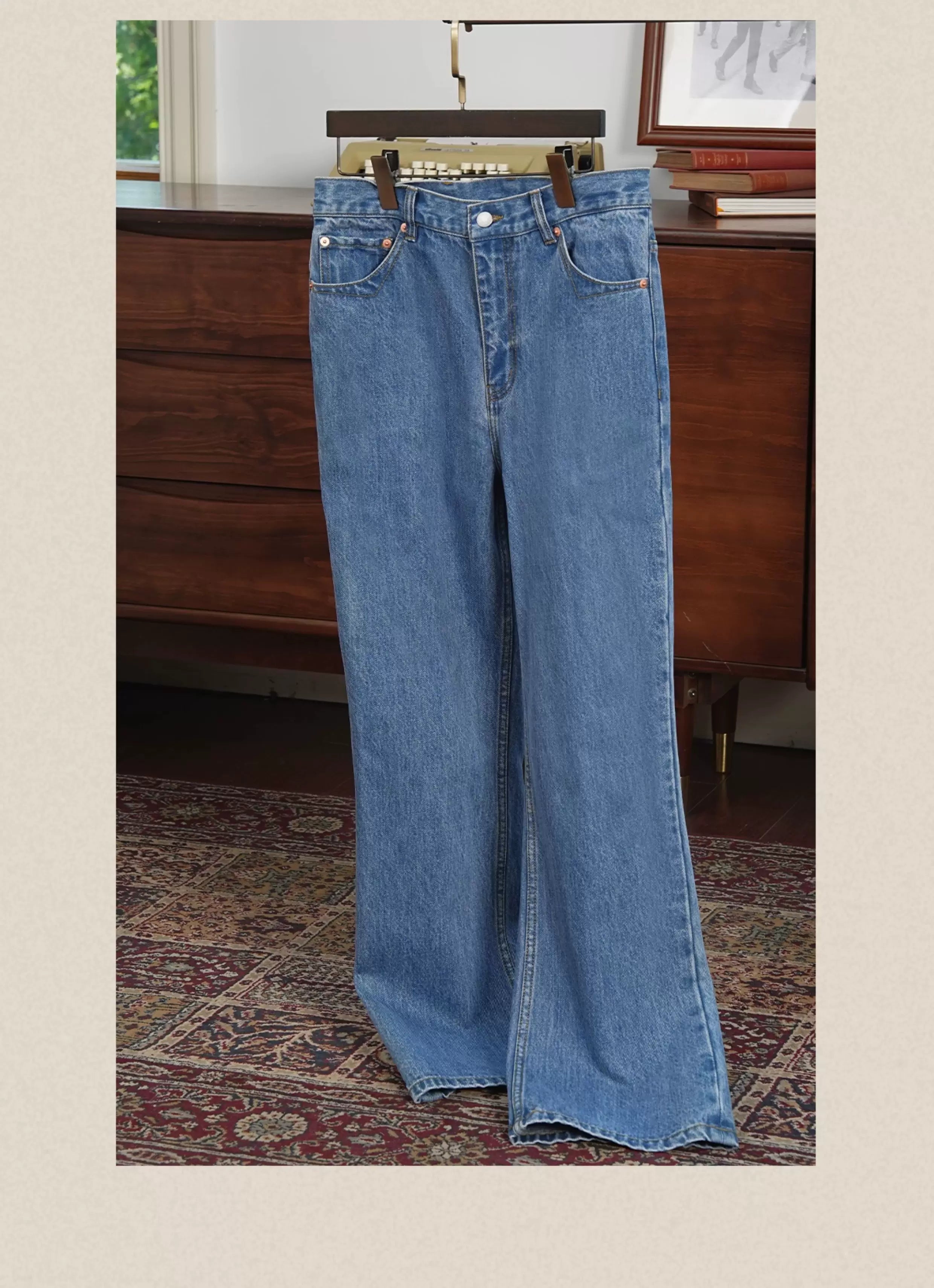 CULTUM Vintage High Waist Loose Pull Jeans