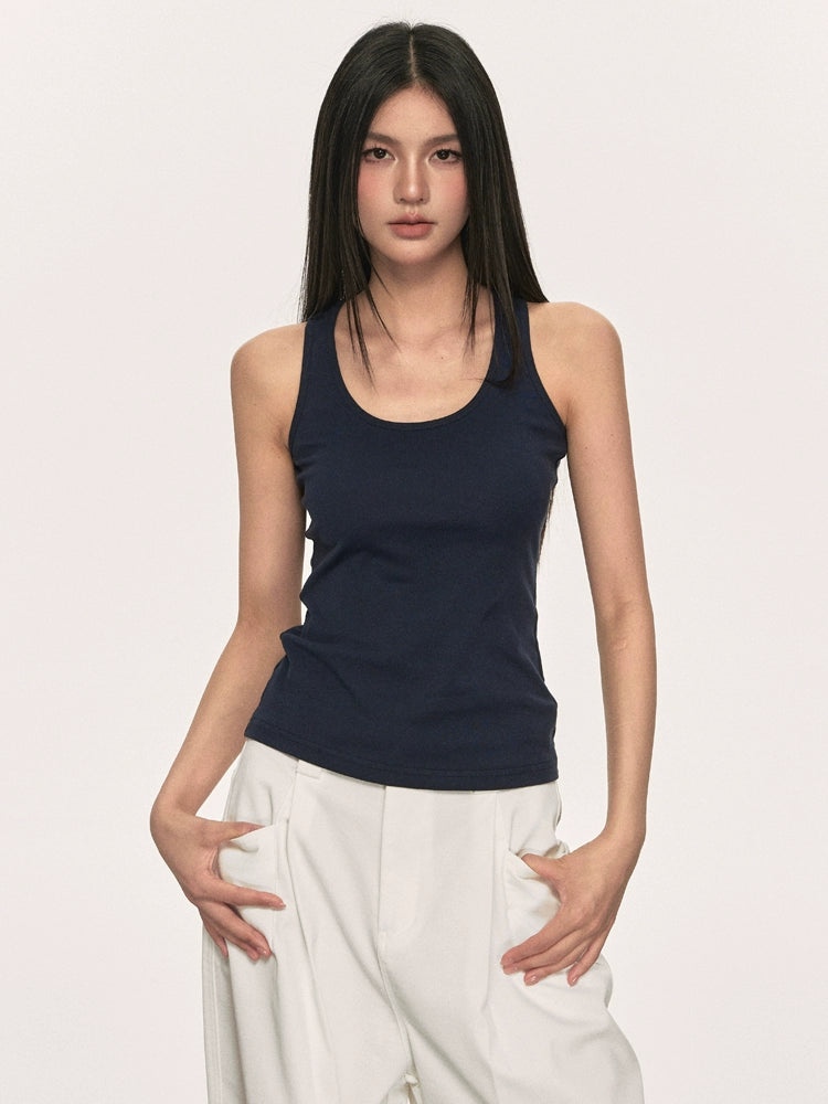 Anna Aneae Slim Fit Sleeveless Knitted Inner Suspender