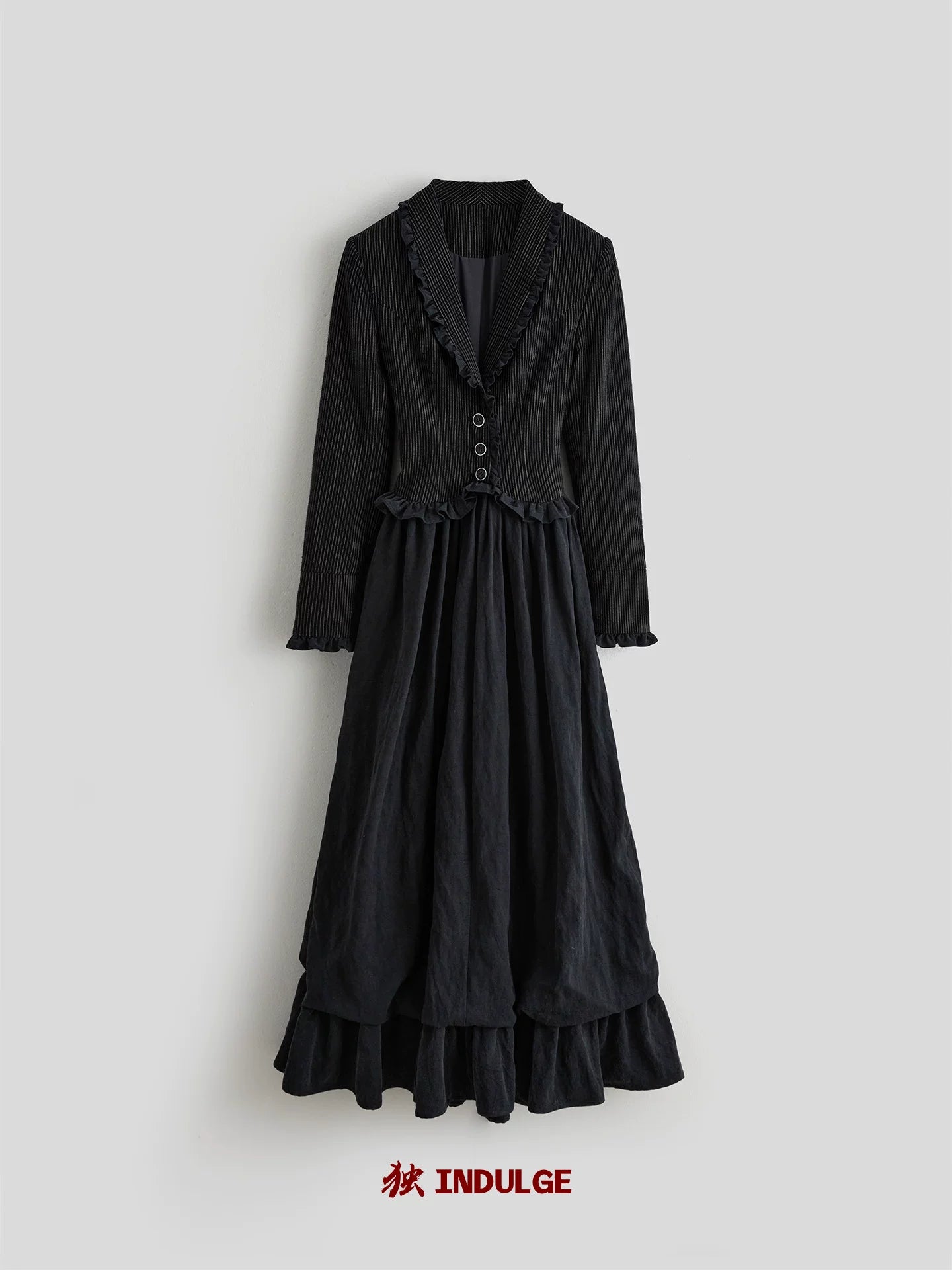 INDULGE Splicing Strap Waist Dress