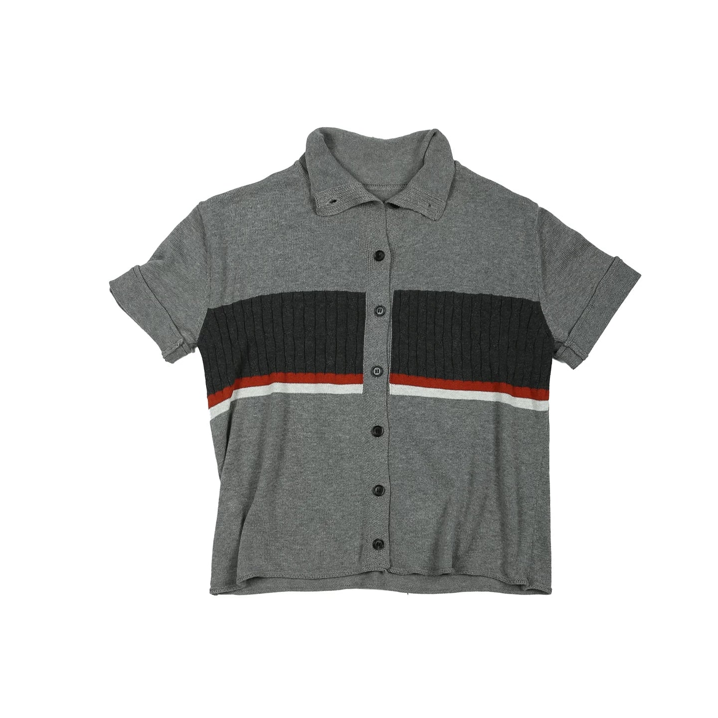 TREclub Retro Twisted Contrasting Thin Knitted Tee