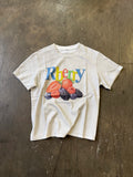 VOWPROGRESS Fruit Print Front Shoulder Casual Tee