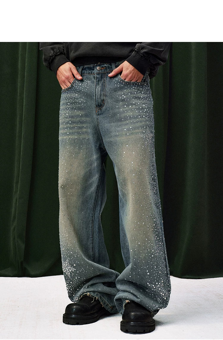 YADcrew Hot Diamond Wide Leg Jeans