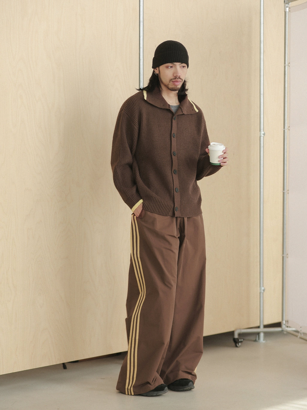 NOEARS Webbing Contrasting Striped Sweatpants