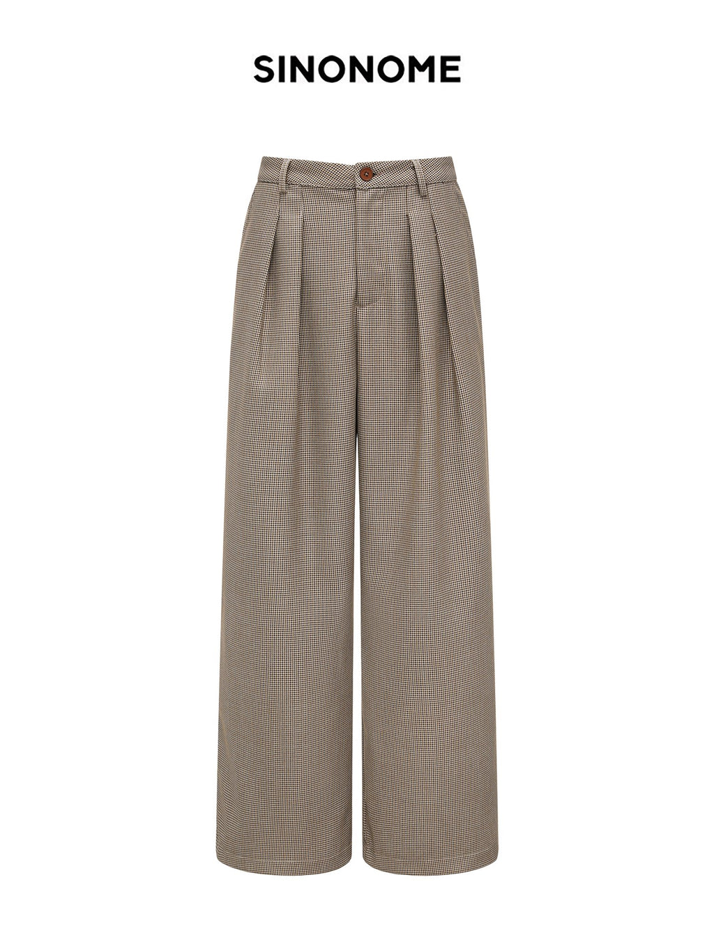 SINONOME Pleated A-shaped Wide-leg Loose Casual Trousers