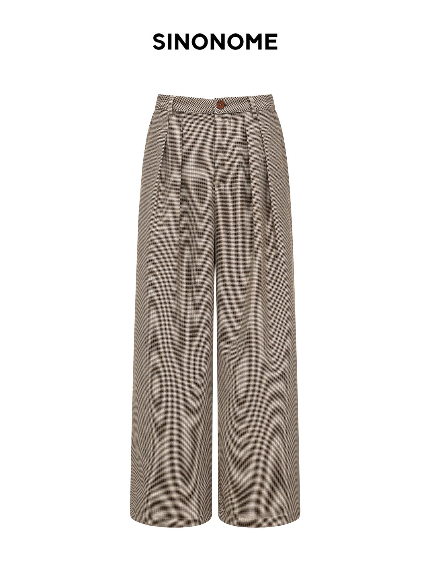 SINONOME Pleated A-shaped Wide-leg Loose Casual Trousers