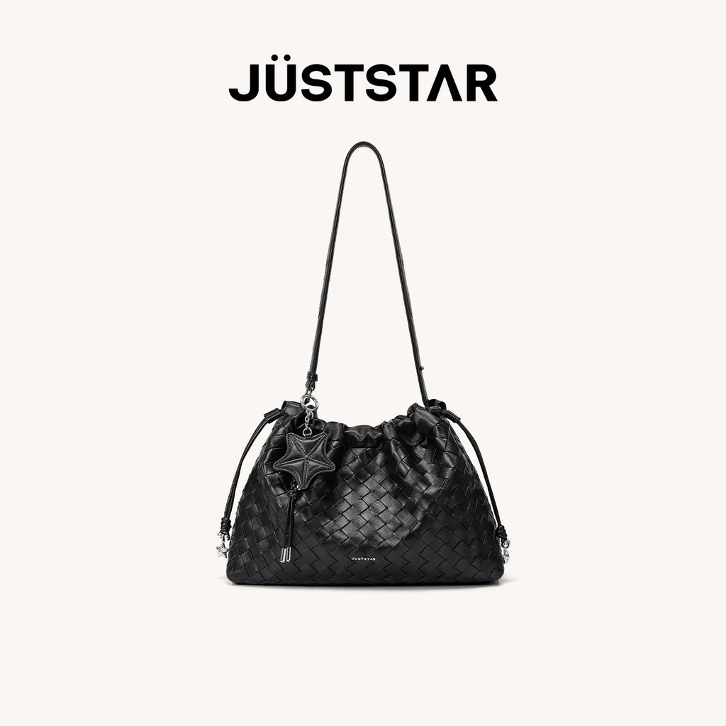 JUST STAR Large Capacity Versatile Woven Tote Bag