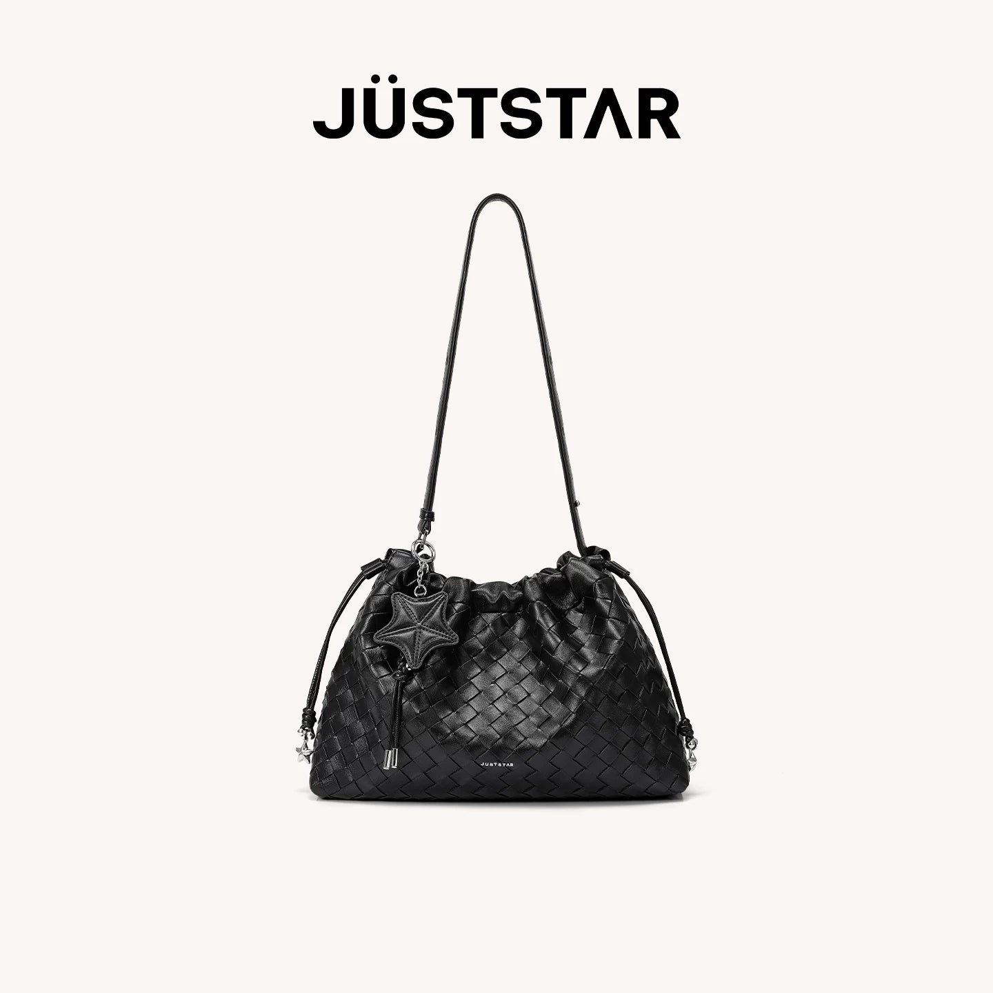 JUST STAR Large Capacity Versatile Woven Tote Bag