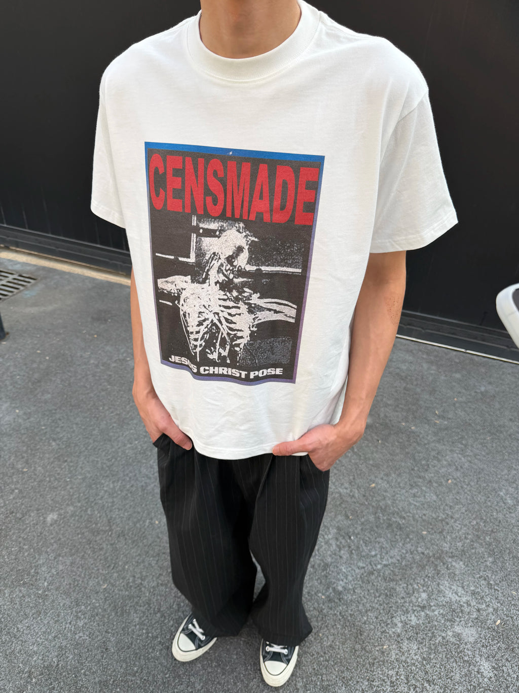 CENSMADE Retro Skull Print Versatile Tee