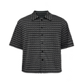 JCAESAR Striped Knitted Loose Short-sleeved Shirt