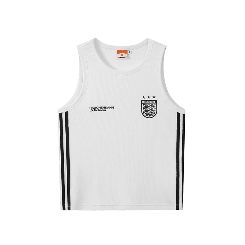 DONSMOKE Football Striped Basic Vest