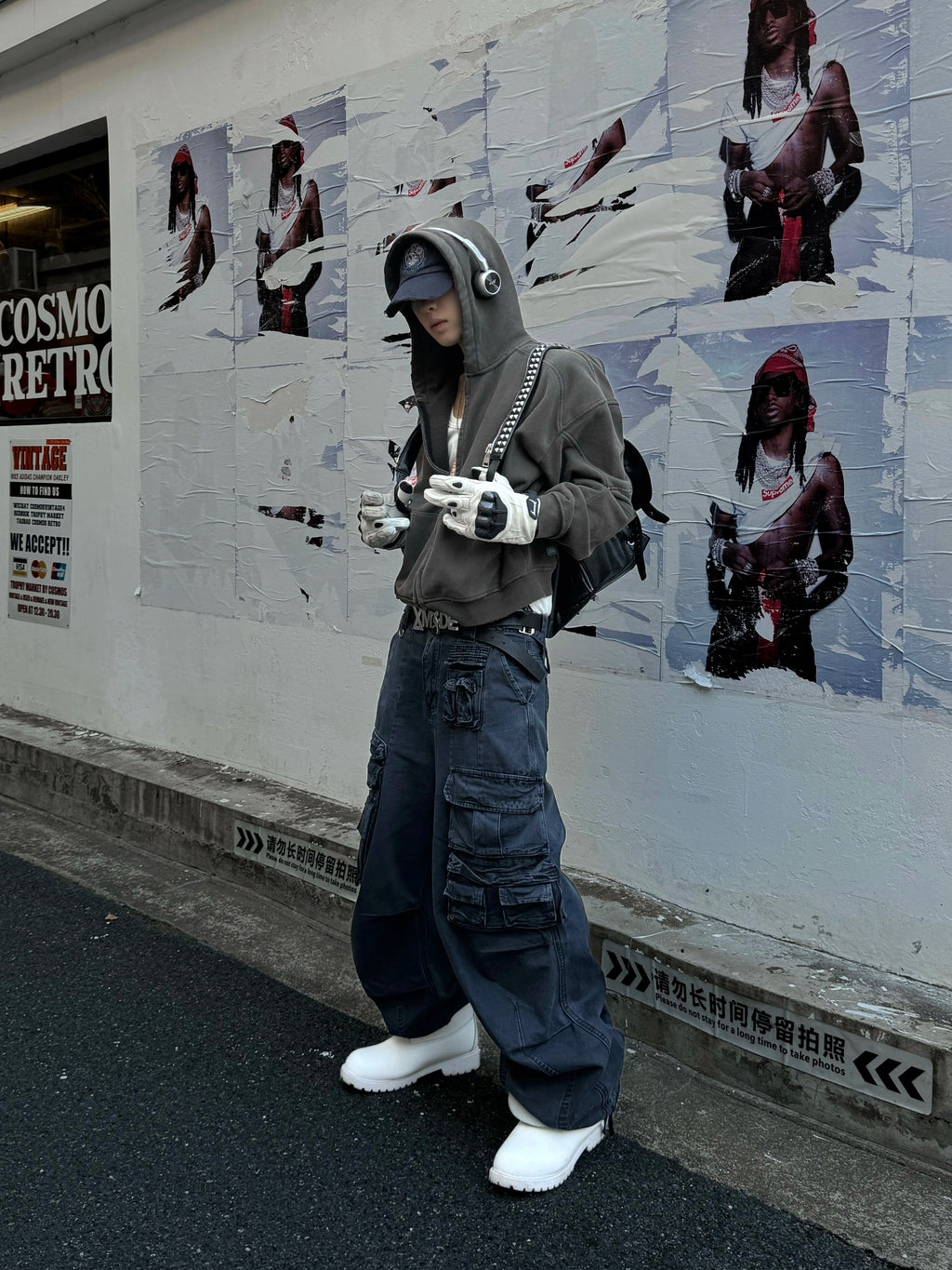 VOWPROGRESS Casual Multi-pocket Overalls