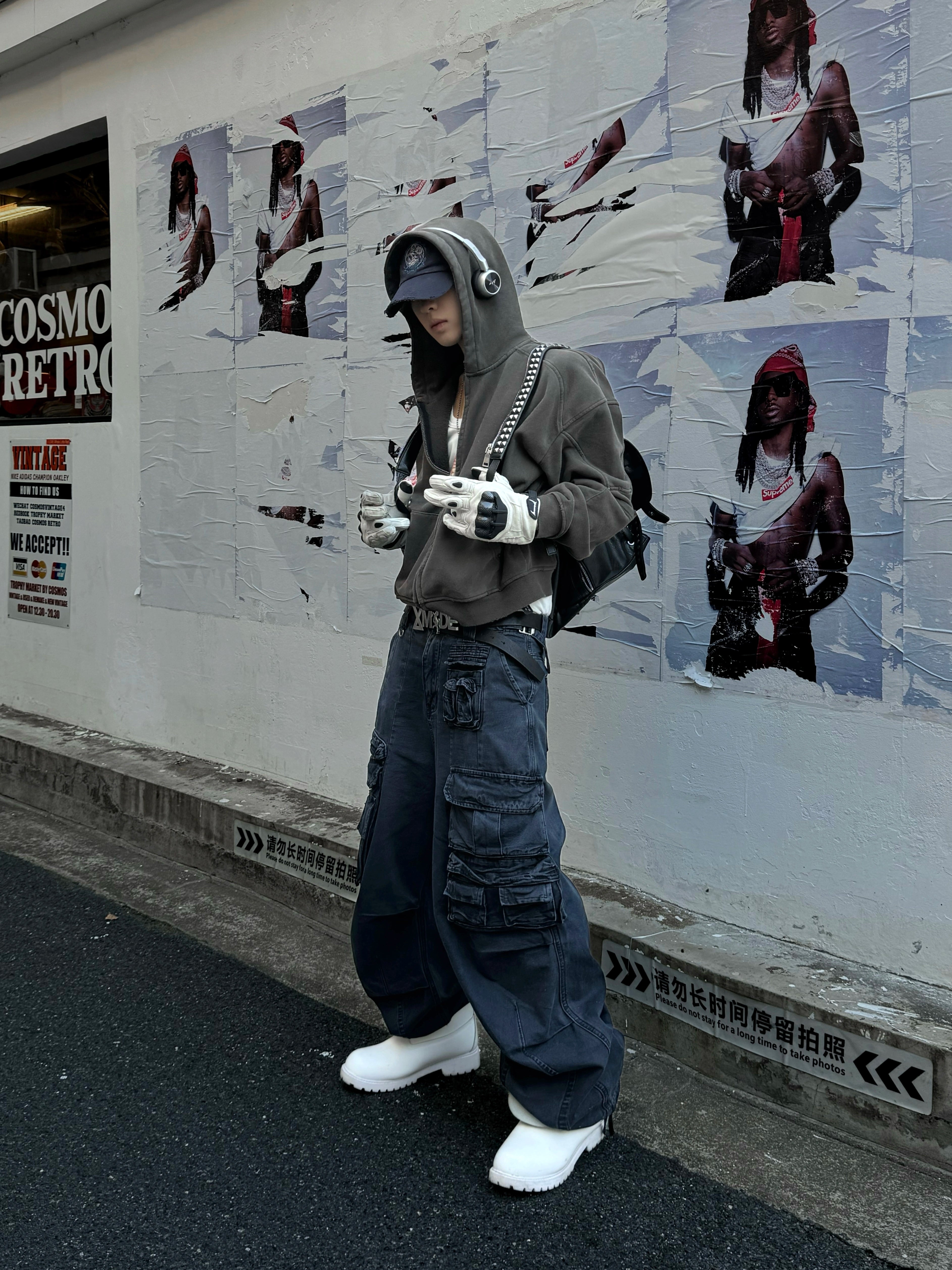 VOWPROGRESS Casual Multi-pocket Overalls