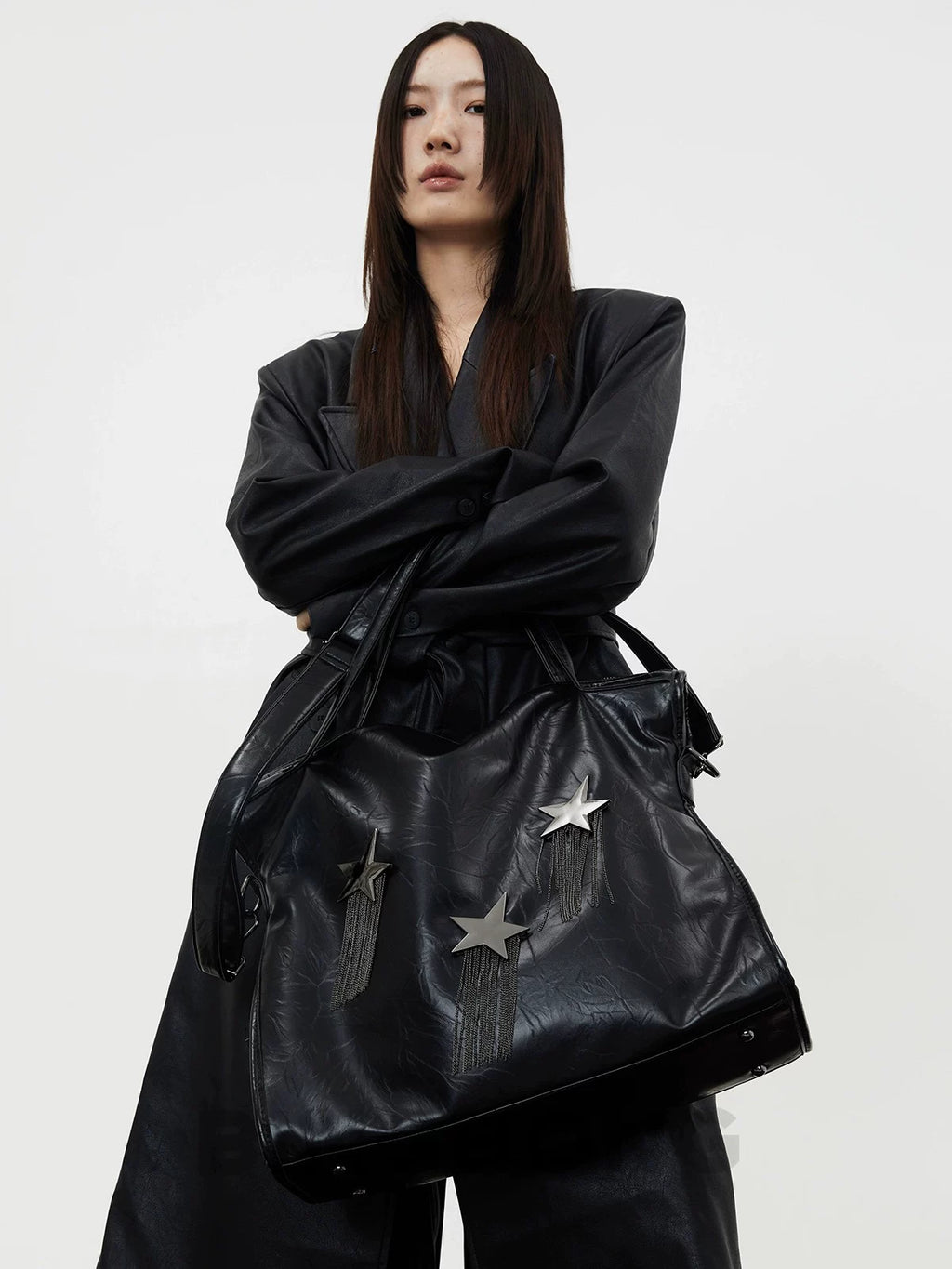 BINGBONG Large Capacity Shoulder Fringed Bag