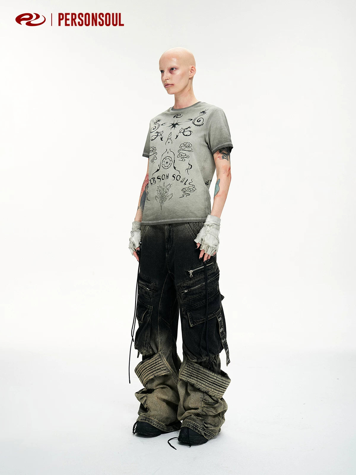 PERSONSOUL * Totem Element Slim Shoulder Tee