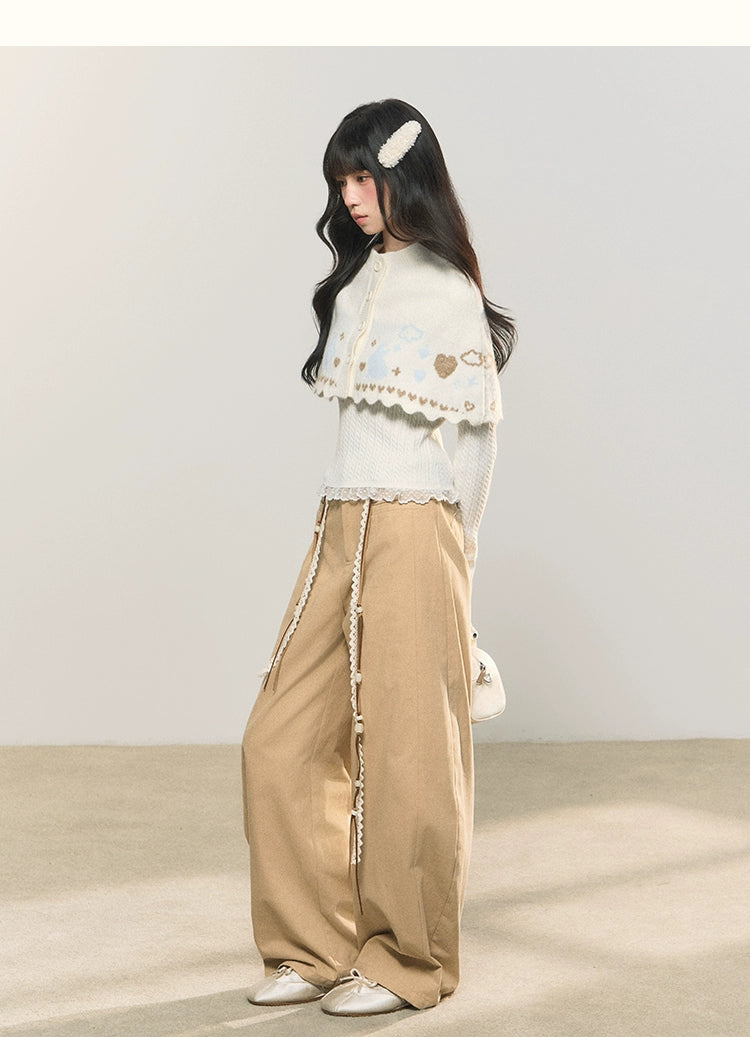 Umoumo Sweet and Gentle Knitted Cape Sweater