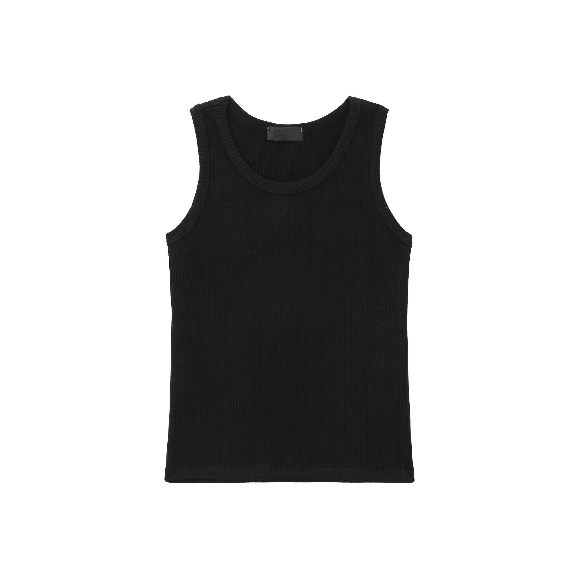 TURNTIDE Crew Neck Pit Strip Knitted Sleeveless Sports Vest