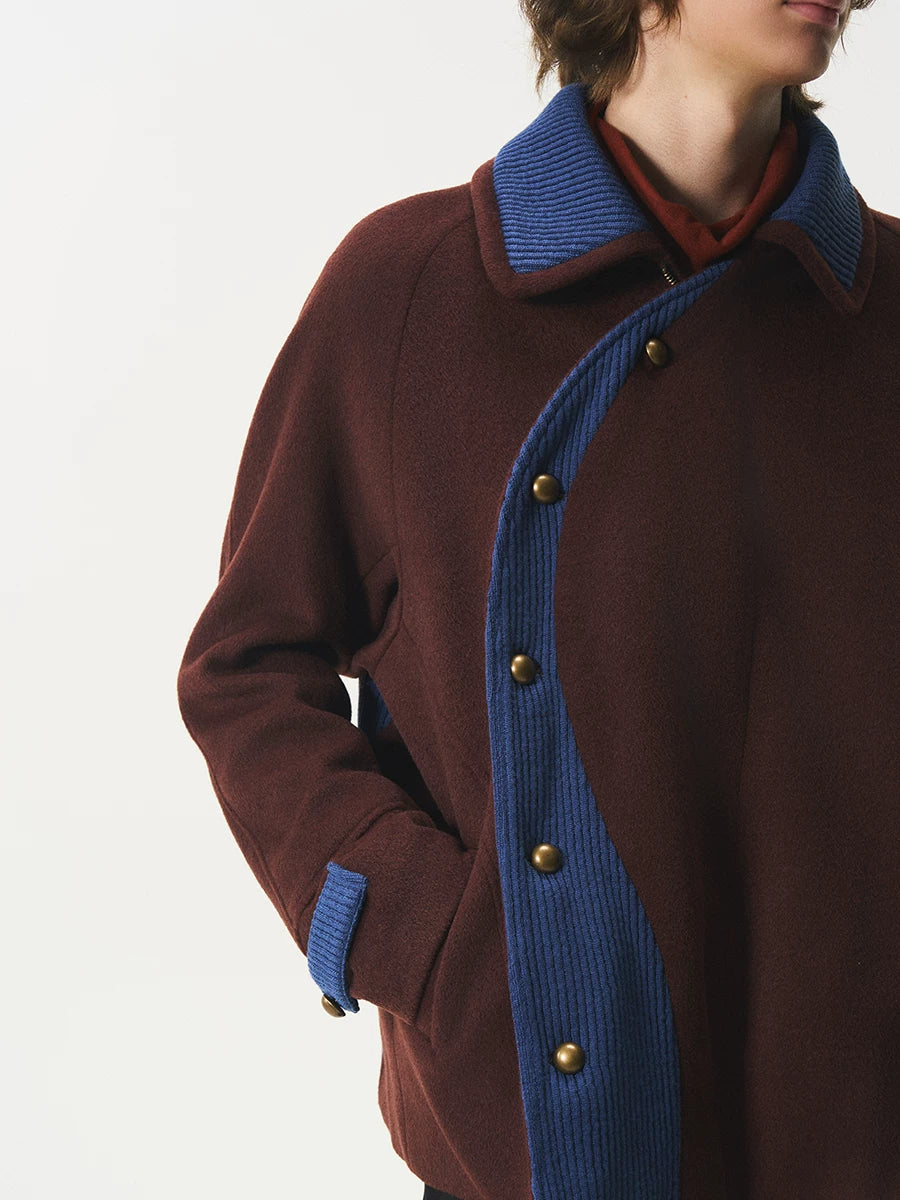 CNEW Vintage Woolen Knitted Short Jacket