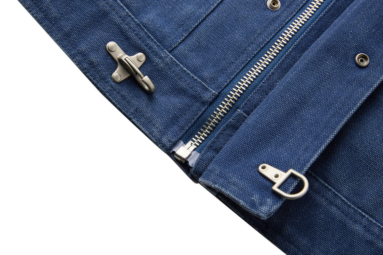 EME Lapel Retro Short and Wide Tooling Jacket