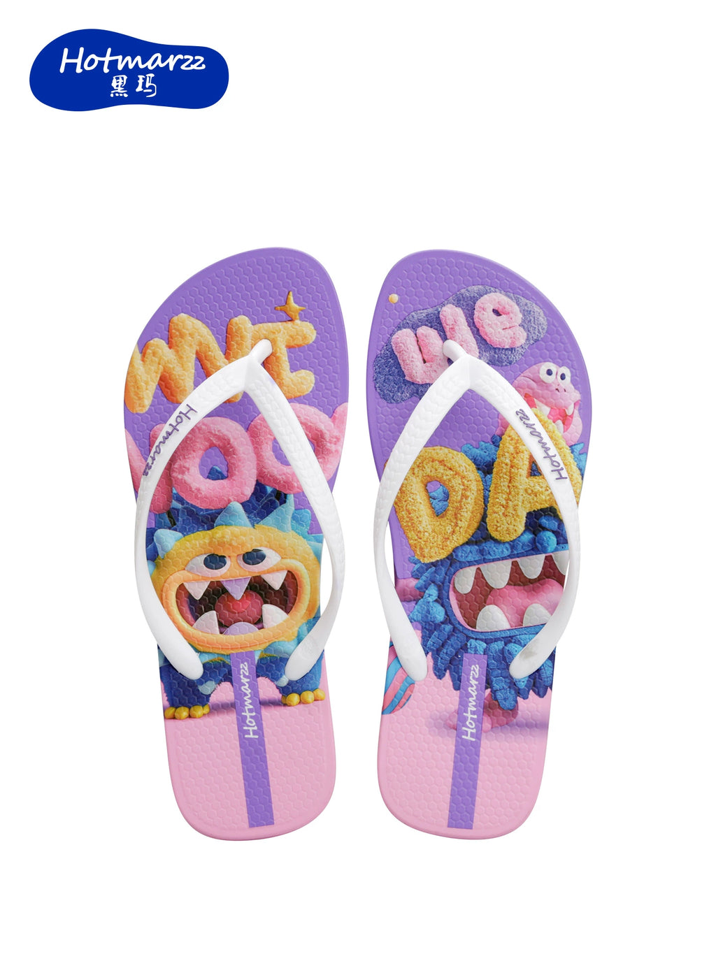 Hothotmarzz Casual Non-slip and Wear-resistant Cartoon Printed Flip-flops