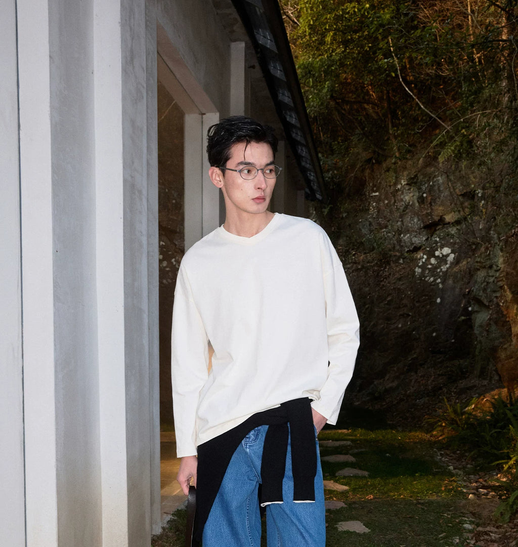INTENT V-Neck Casual Bottom Long Sleeve