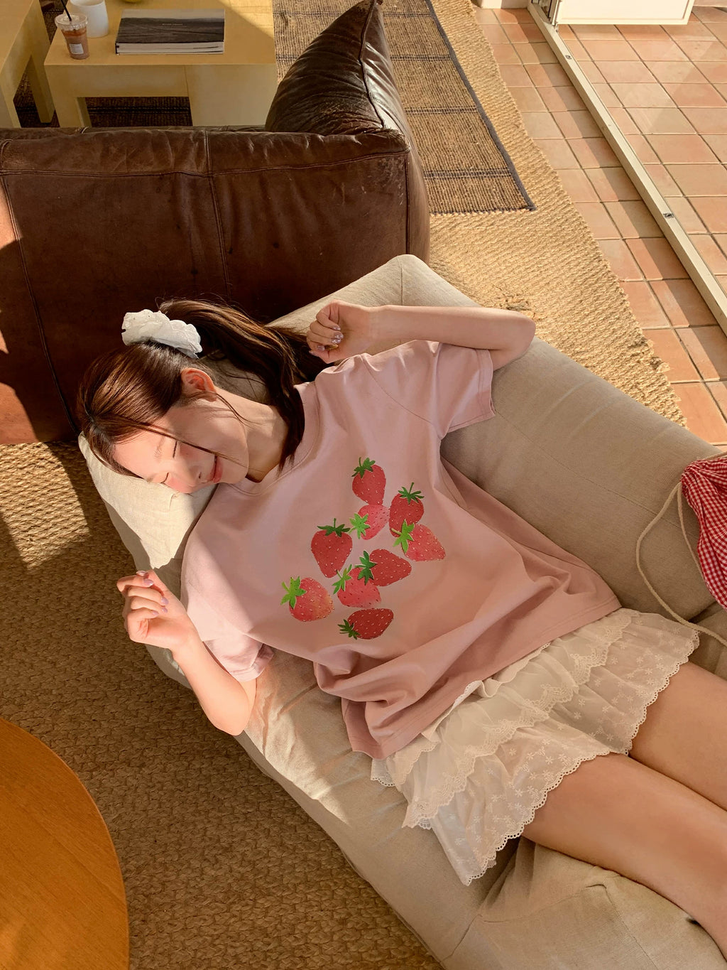 KANO Fresh Strawberry Digital Printing Casual Tee