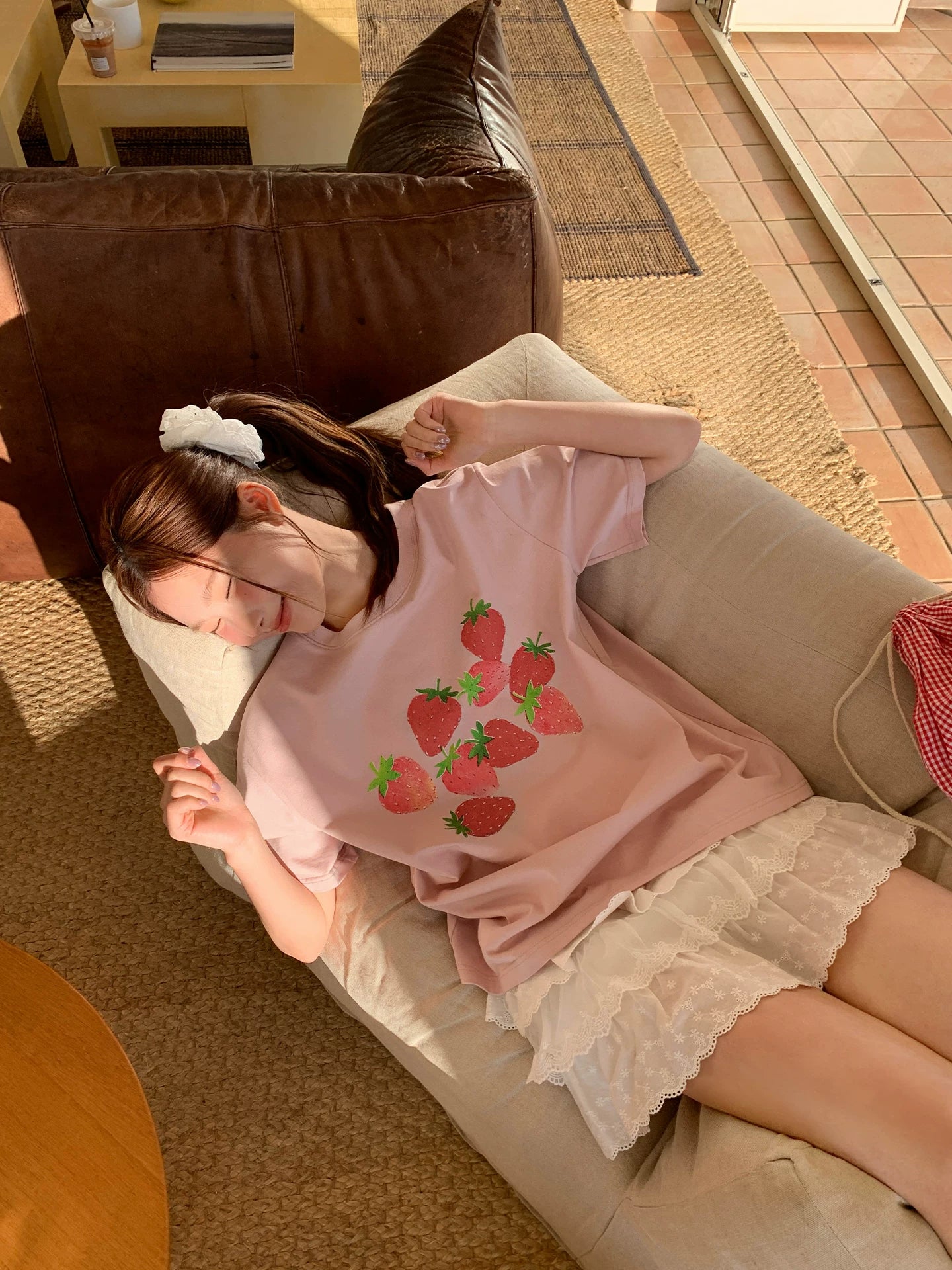 KANO Fresh Strawberry Digital Printing Casual Tee