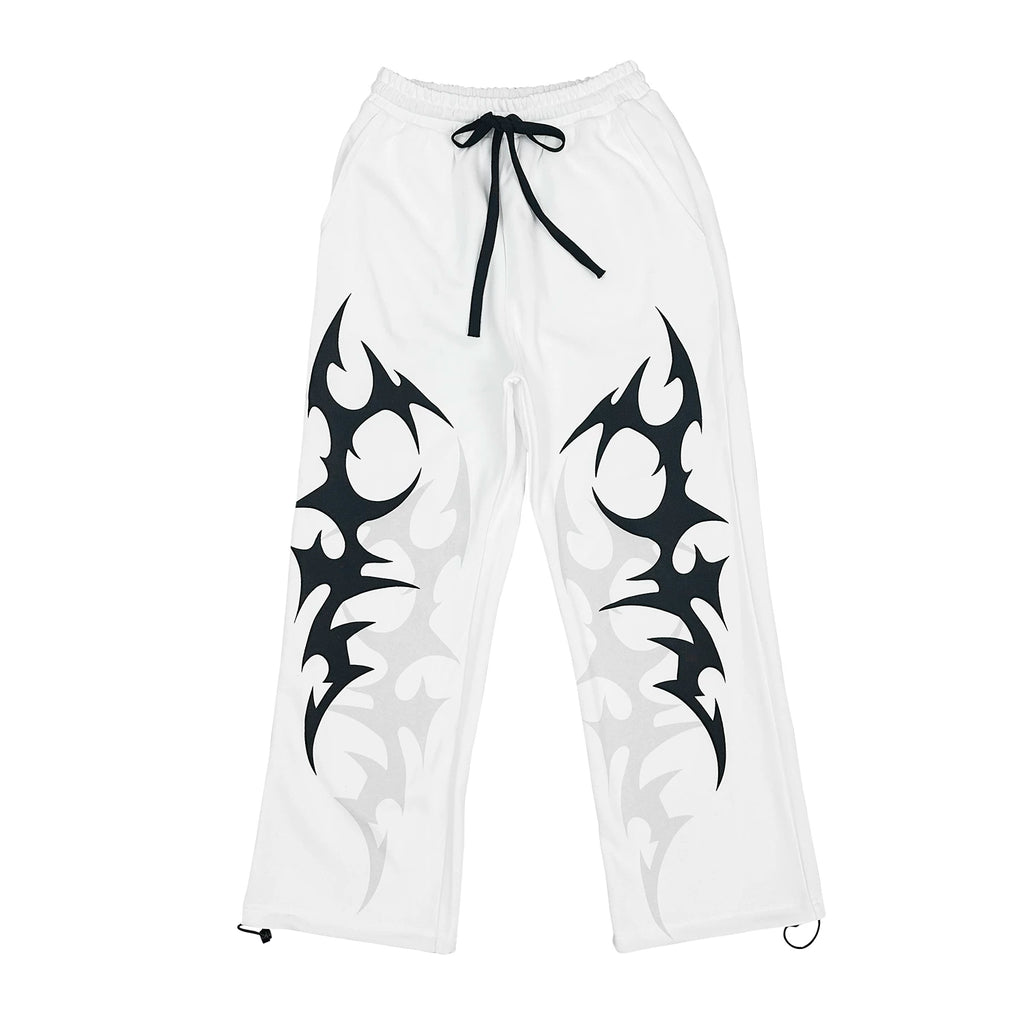 Wetbody Loose Middle Waist Straight Casual Sweatpants