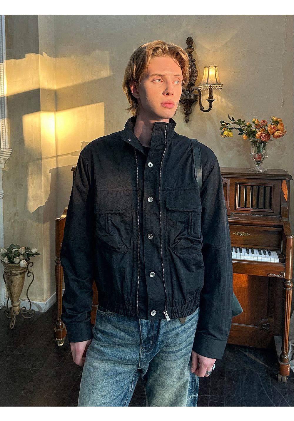 EME Vintage Tooling Stand-up Button-down Jacket