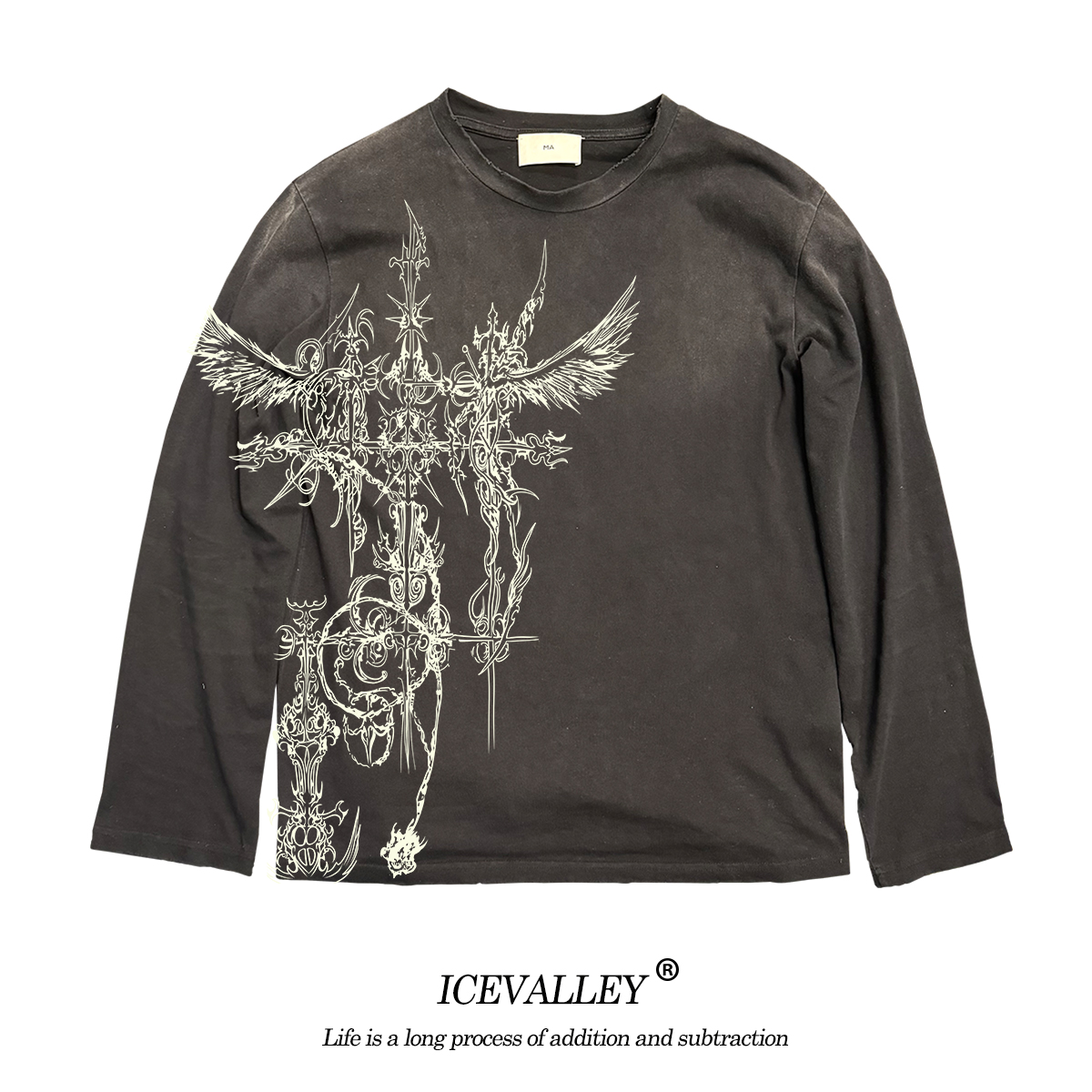Wang Youbing Studio! Angels 260g 100% Cotton Long Sleeve Tee