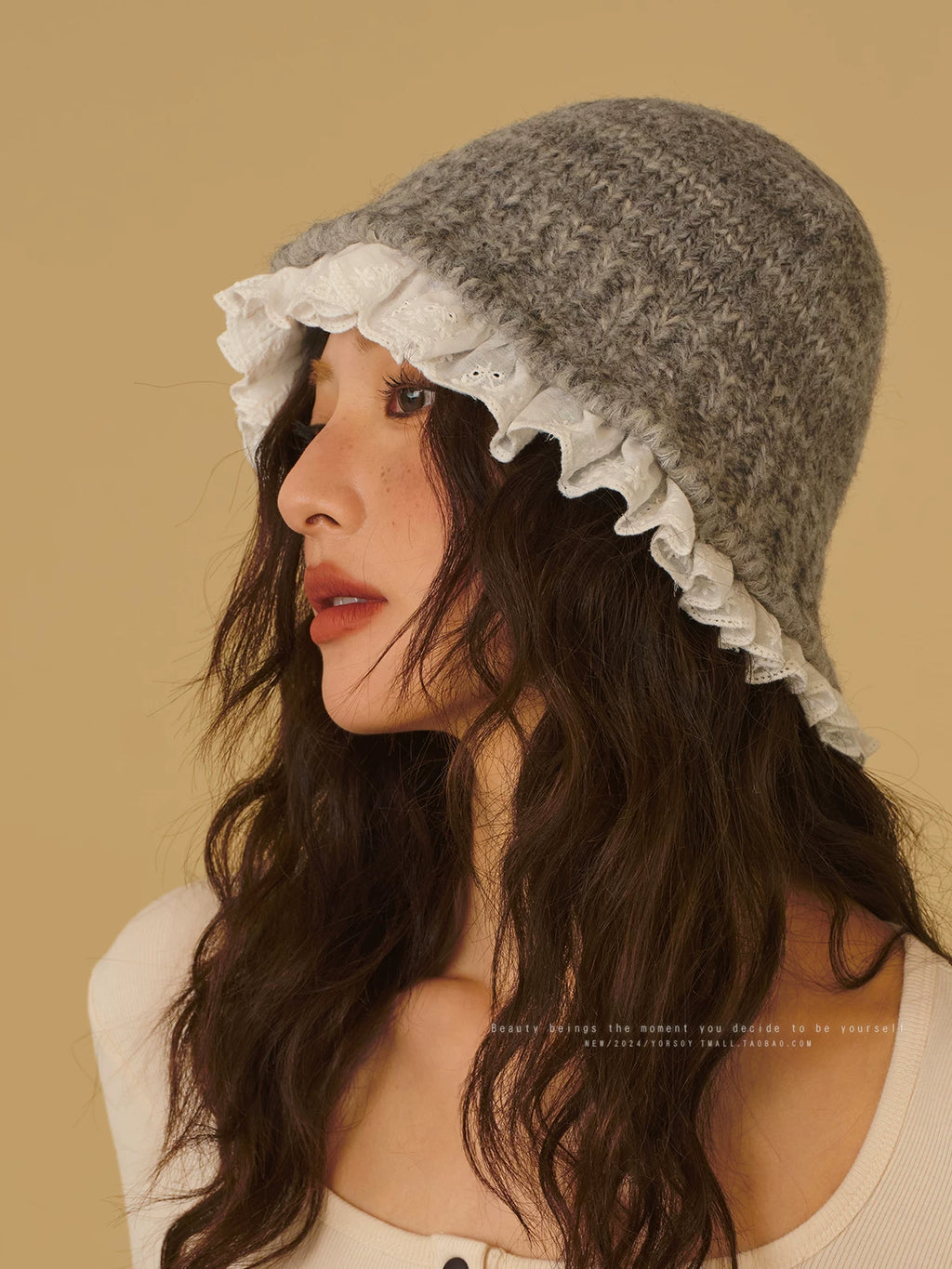 YORSOY Retro Lazy Wind Knitted Warm Wool Hat
