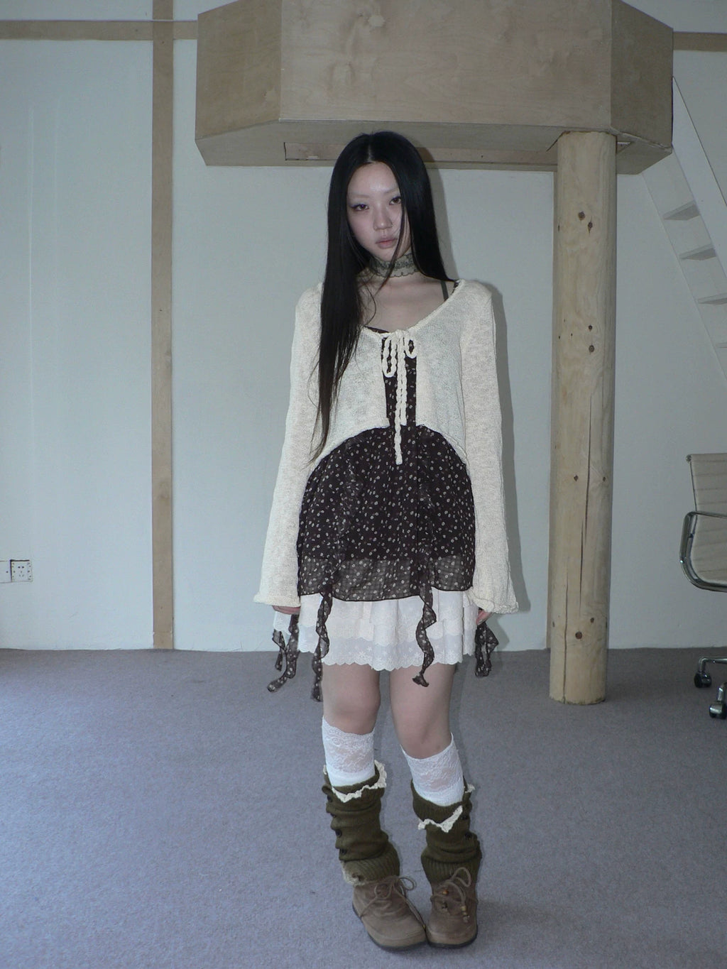 Ang: Project Vintage Strap-on Knitted Cardigan Jacket