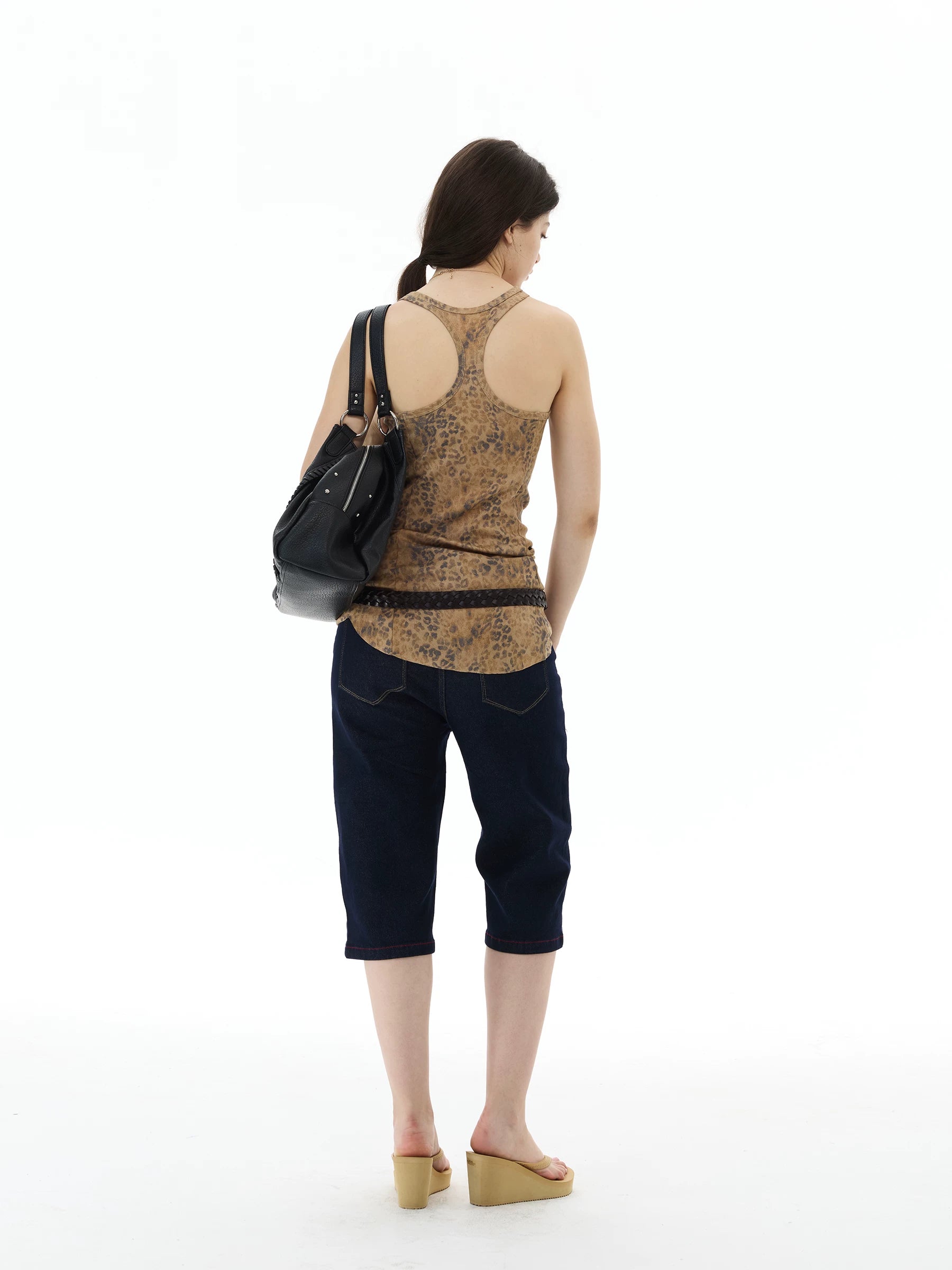 WLNEXT Retro Leopard Print Vest