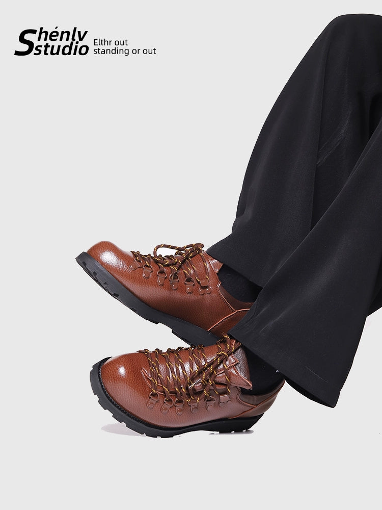 SHENLV STUDIO mountaineering derby shoes