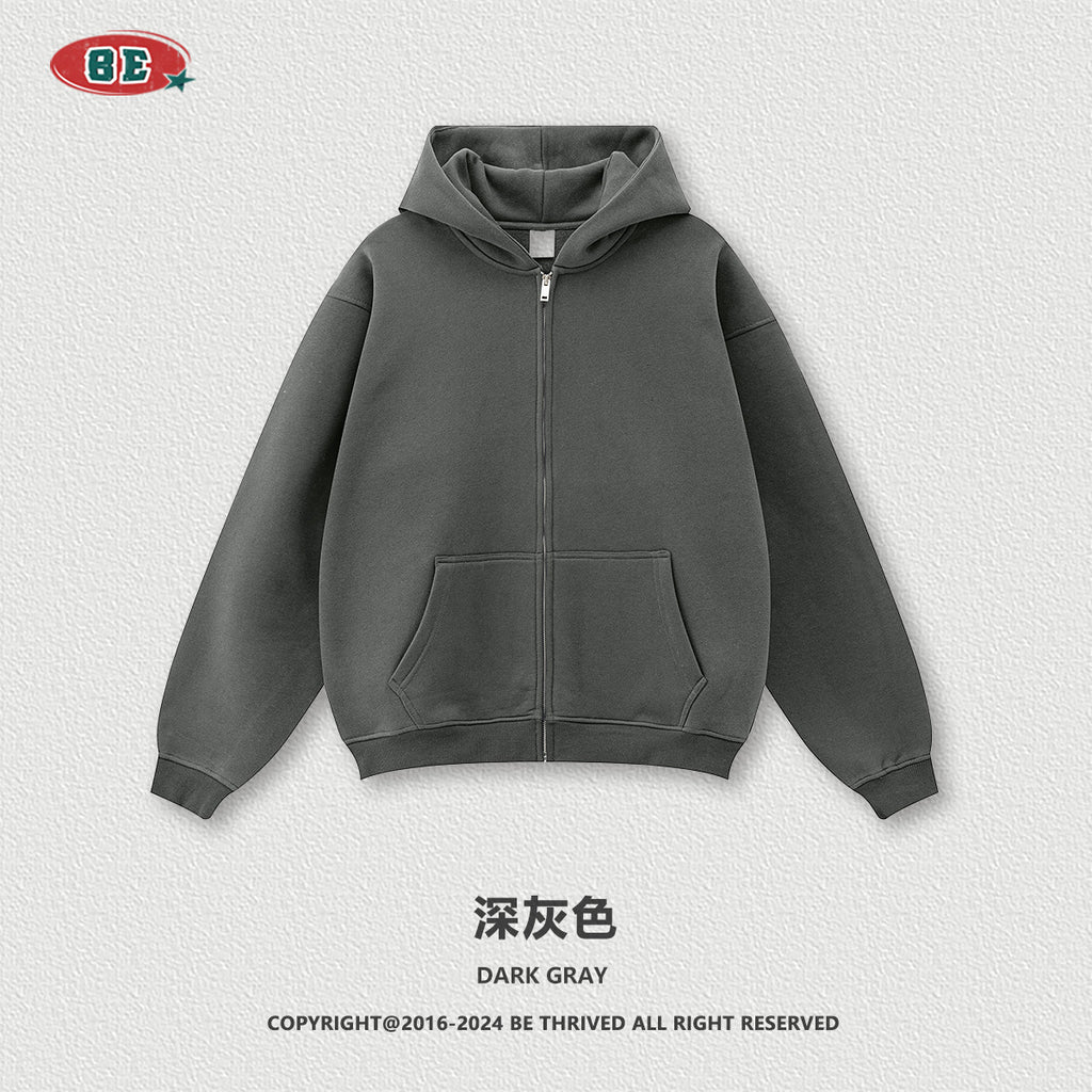 BE Men's Autumn Heavy Zipper Hoodie