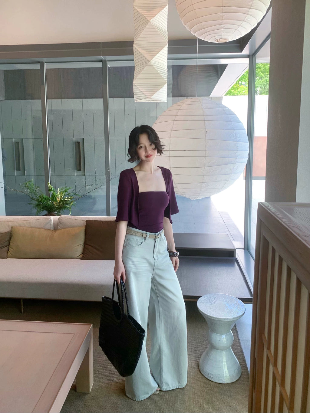 KELIFAN Stretch Slim Tube Top Cardigan Two-piece Set