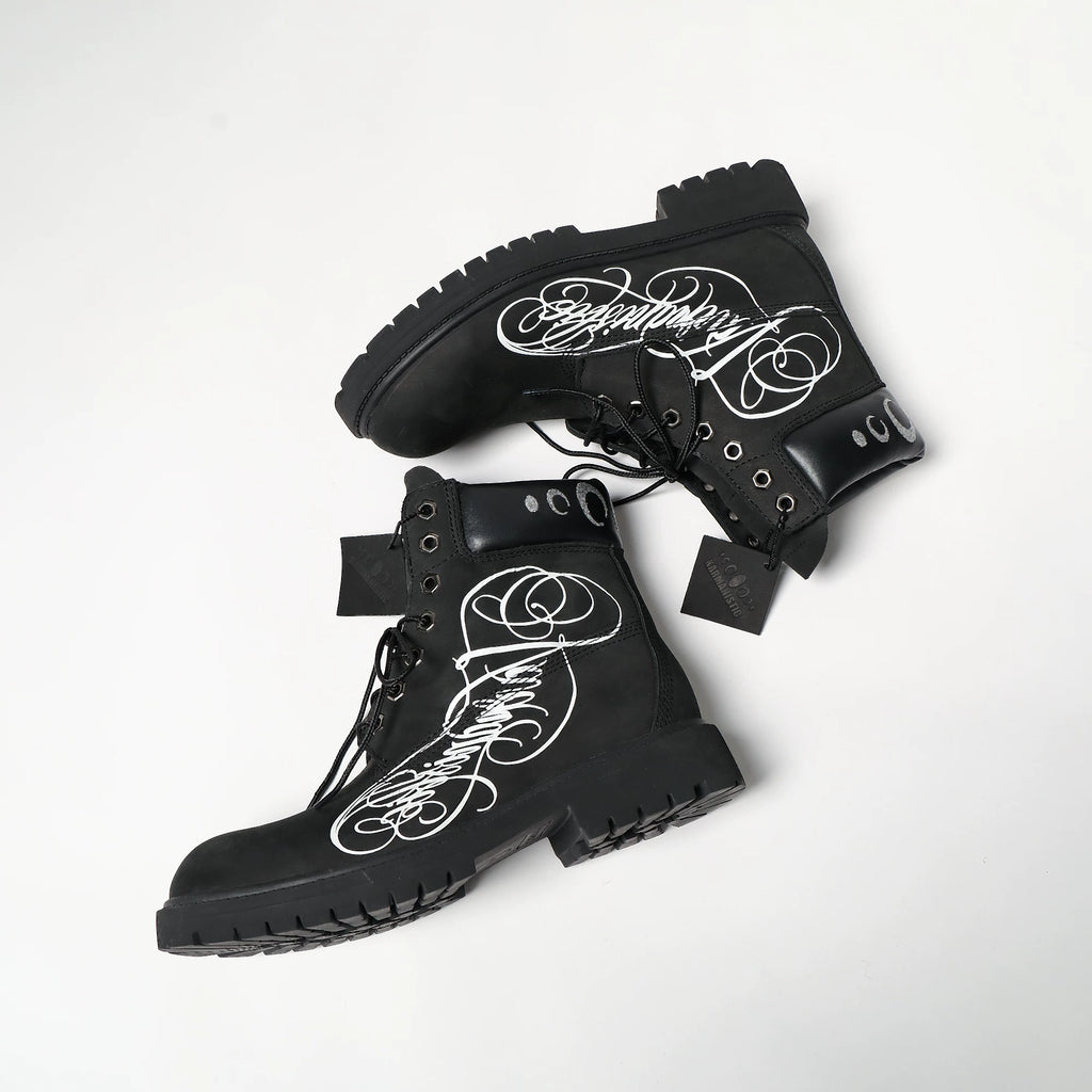 KARMANISTIC Vintage High-top Cowhide Frosted Heightening Boots
