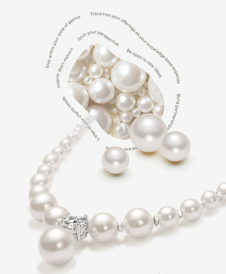 ZEGL Artificial Large Pearl Necklace