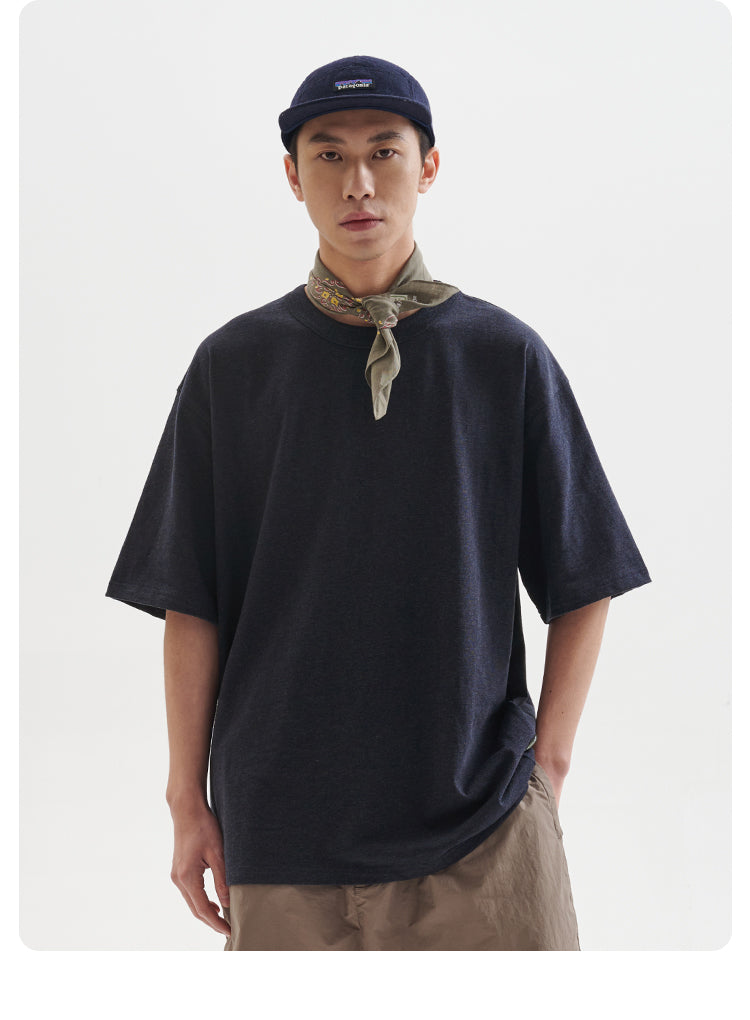 BUTTBILL custom-woven flower yarn fabric washed Japanese Tee