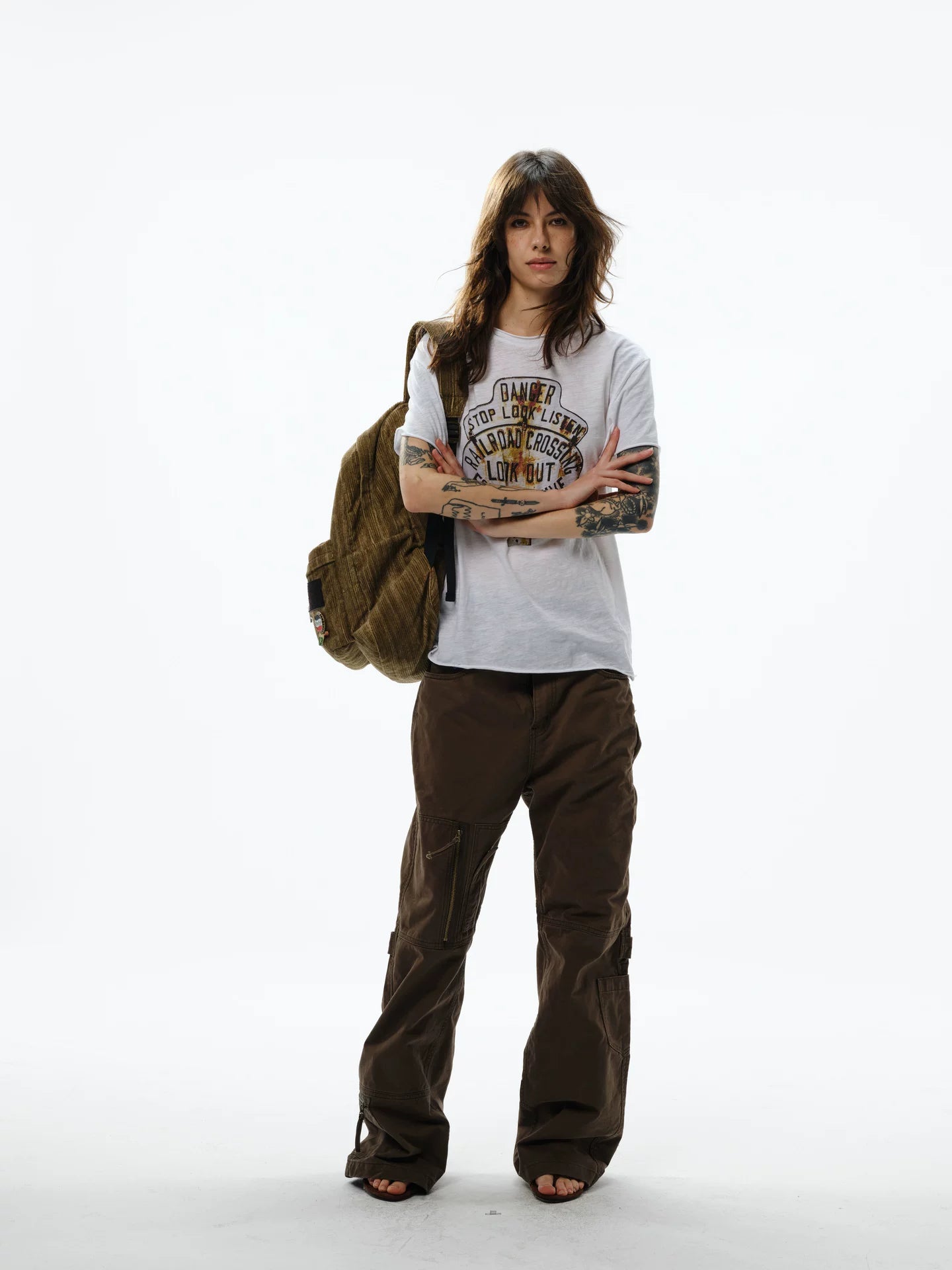 TREClub Vintage Anchor Print Casual Tee