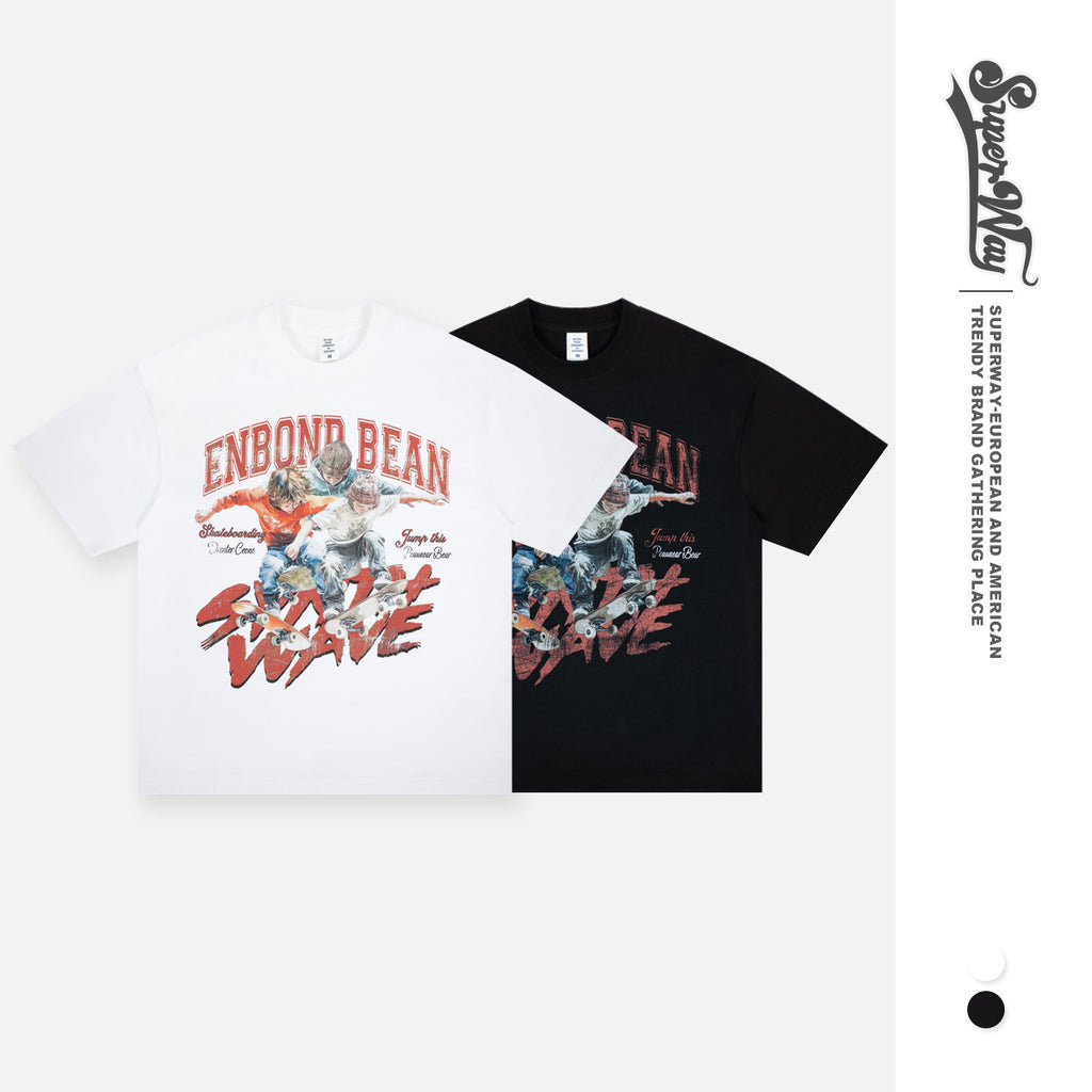 SUPER WAY Vintage Loose Casual Tee