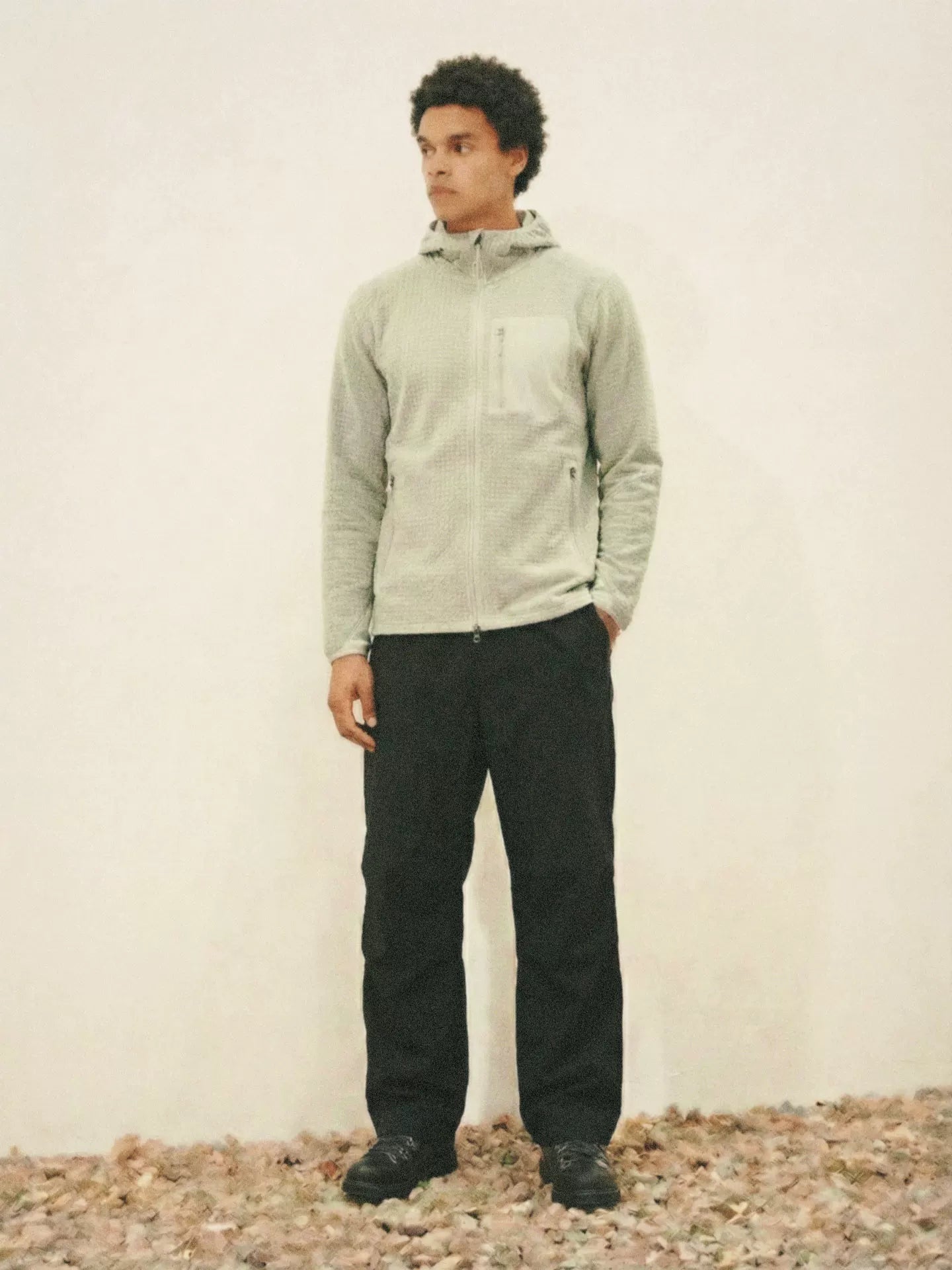 No Logo Heattech Windproof Hooded Fleece Jacket