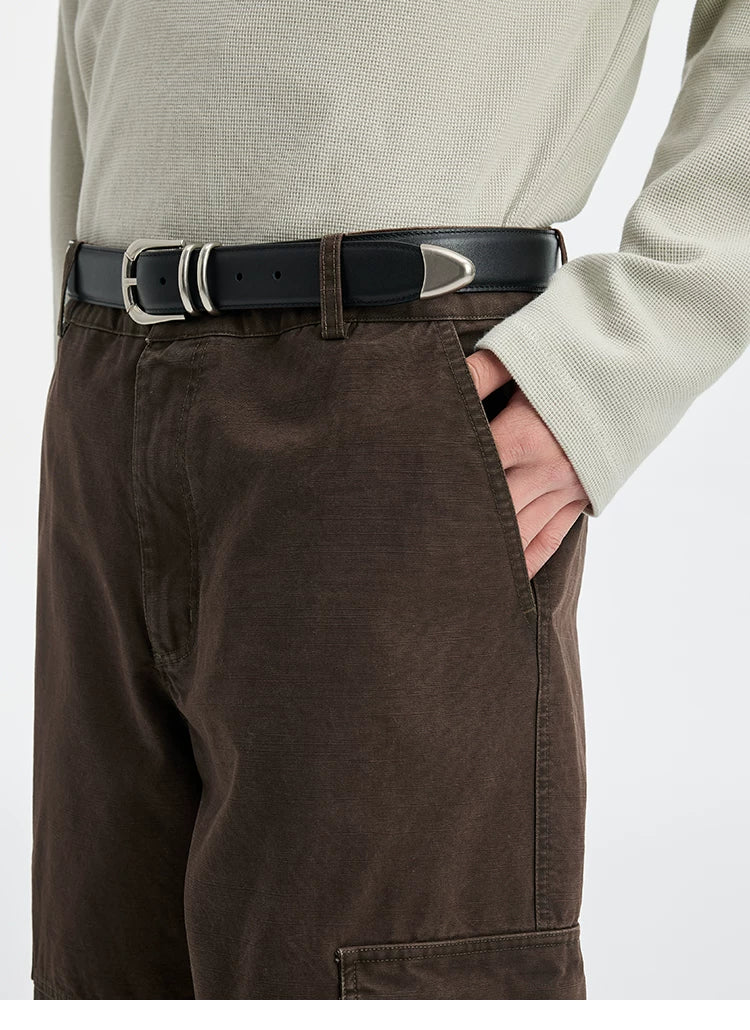 BUTTBILL Vintage Tooling Straight Casual Pants