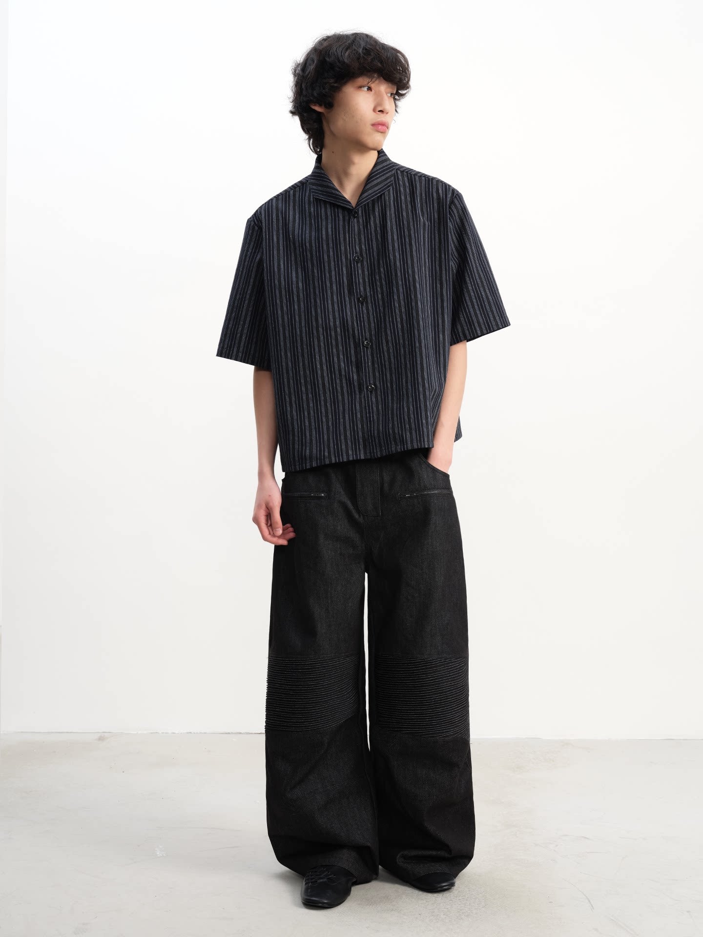 JCAESAR Retro Wide-leg Straight Jeans