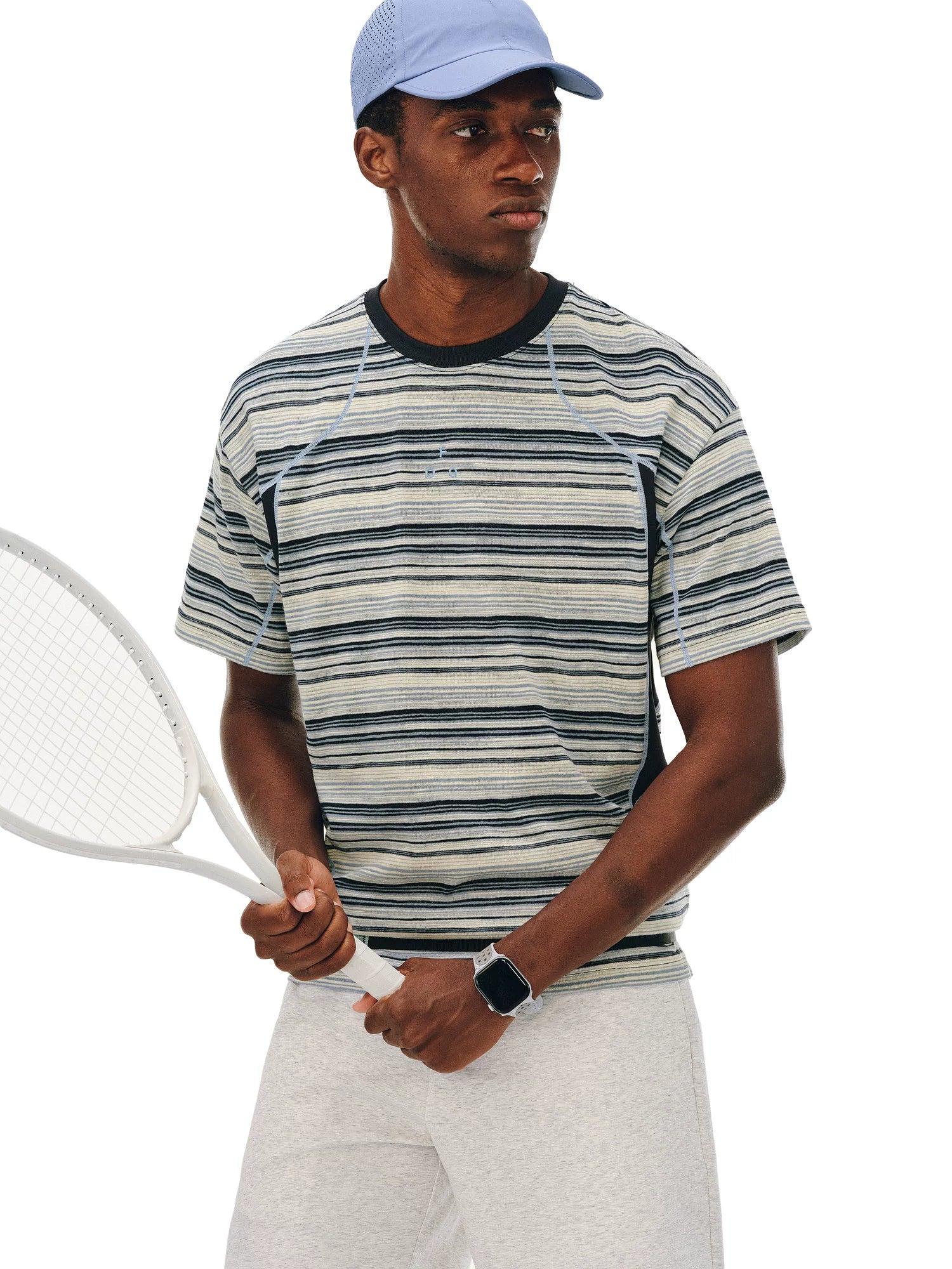 FPA Stripe Contrasting Splicing Casual Tee